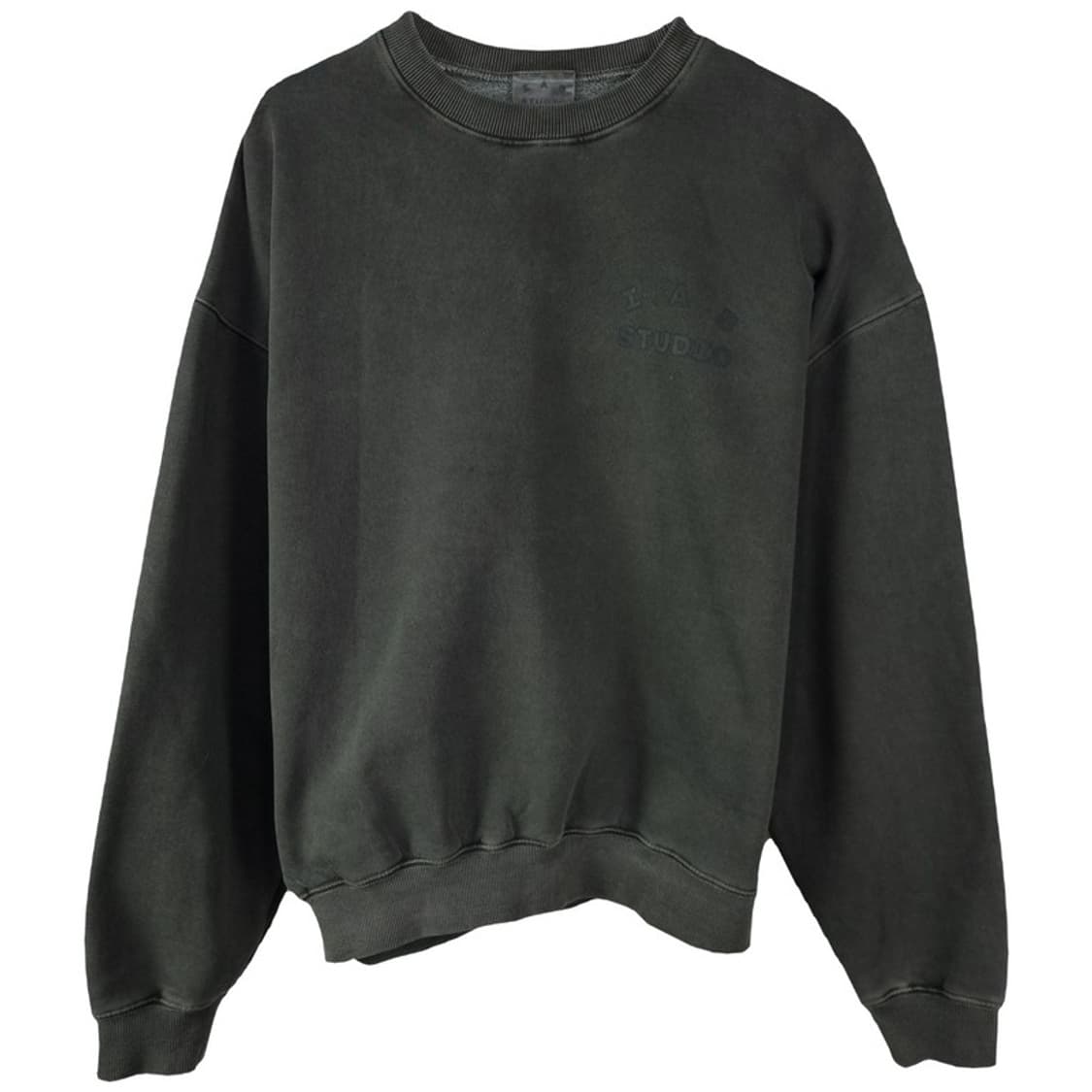 [아이앱 스튜디오] 피그먼트 워시드 오버사이즈 맨투맨 챠콜 P01347 상품이미지2