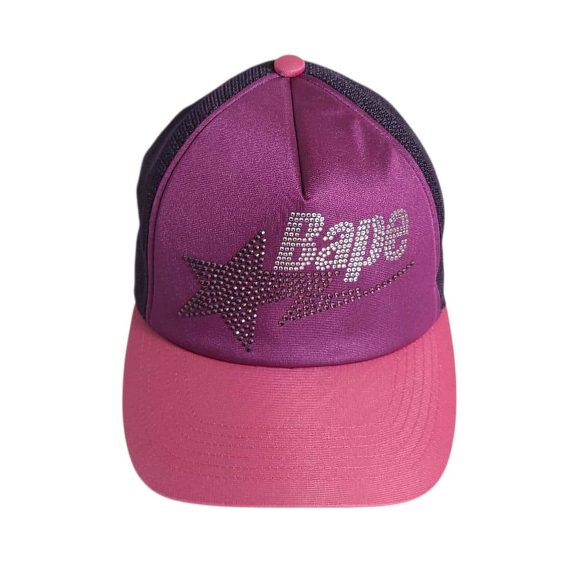 BAPE) 00's 베이프 스왈로브스키 스타로고 라인스톤 메쉬캡 상품이미지1