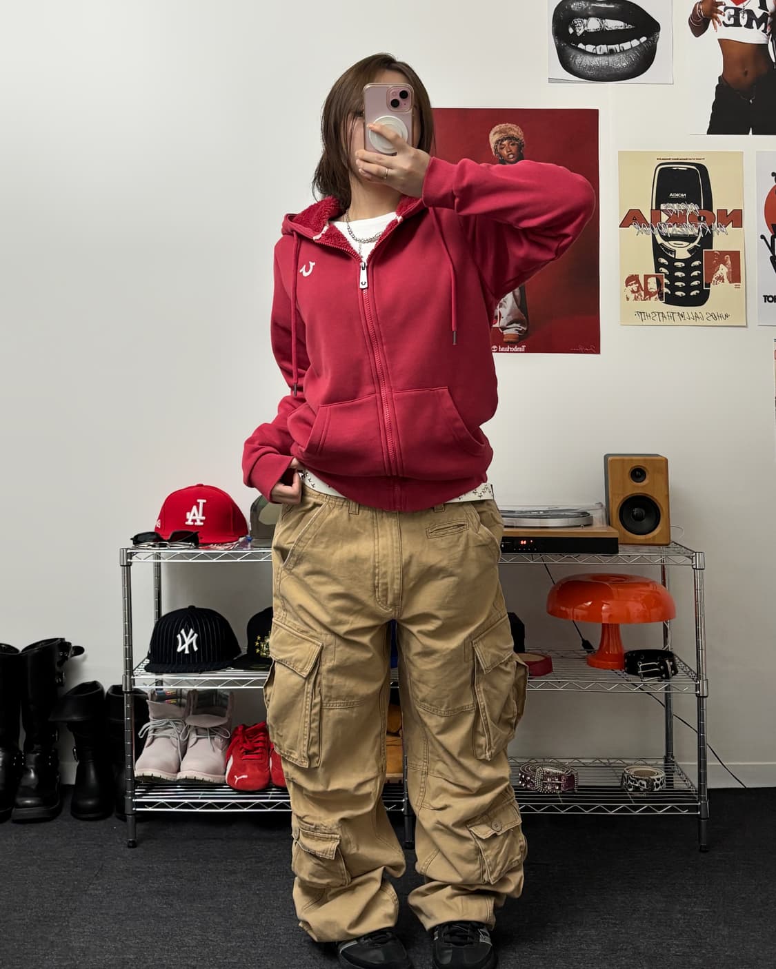 트루릴리젼 빅로고 보아 퍼 후드집업 상품이미지4