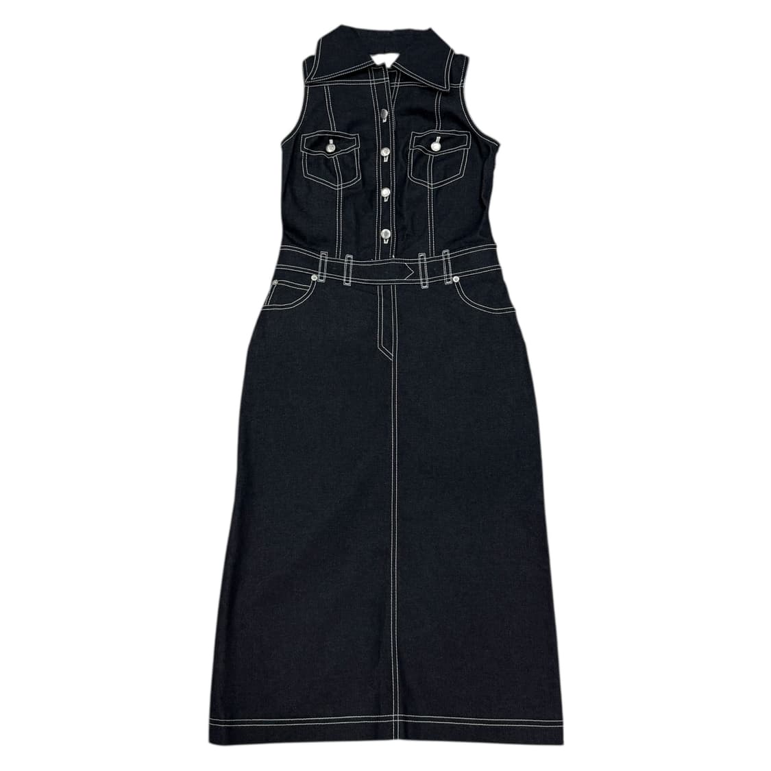 필로소피 데님 포켓 나시 원피스 상품이미지1