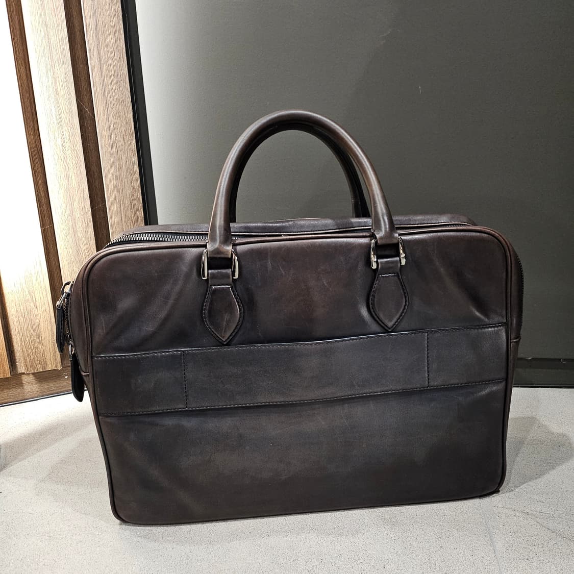 벨루티 원주르 ZIP 가죽 브리프 케이스 상품이미지4