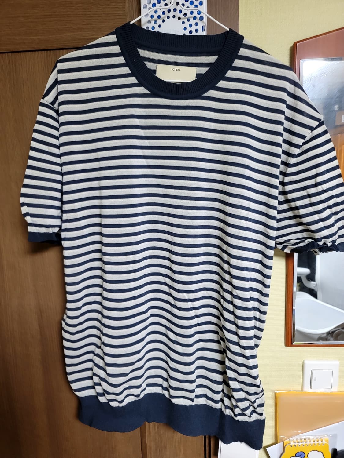 포터리 숏슬리브 컴포트 크루넥 니트 5사이즈 상품이미지2