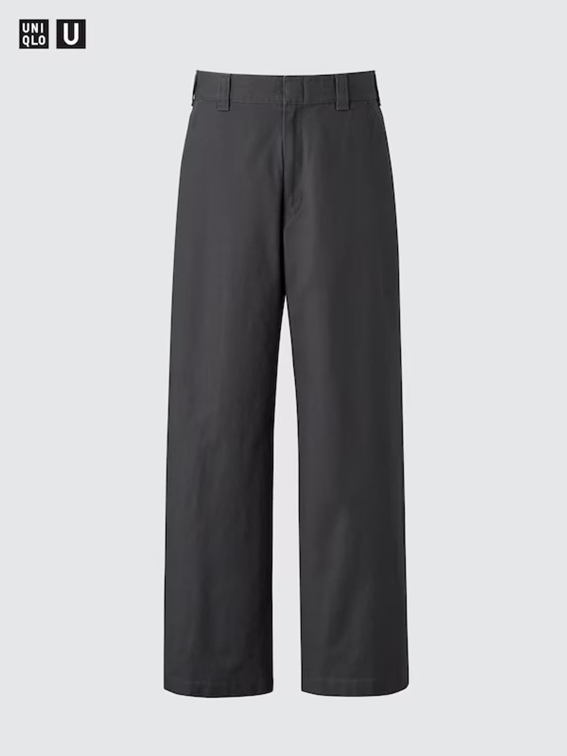 [82] 유니클로U 와이드스트레이트팬츠 다크그레이/블랙 일괄 판매 상품이미지2
