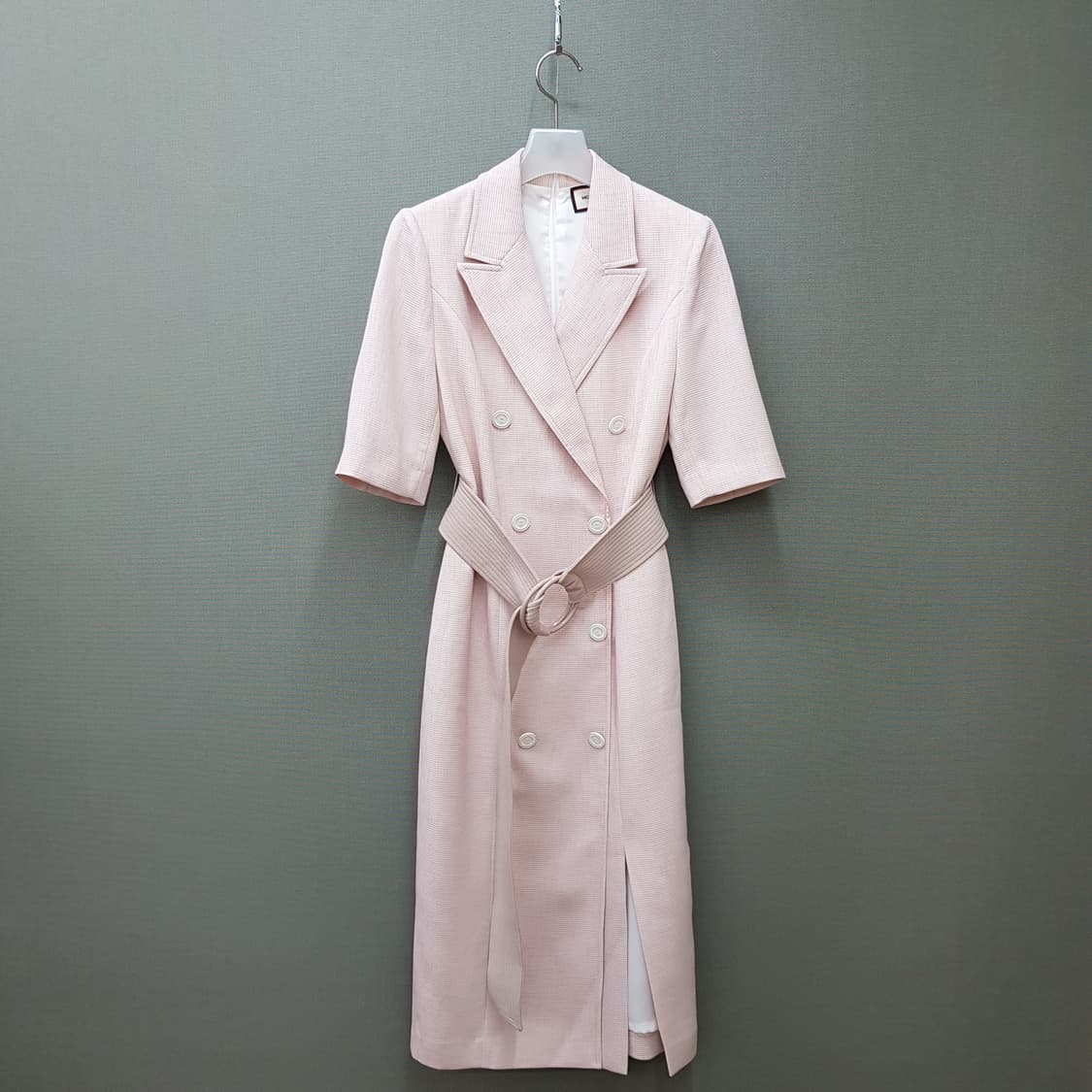 모조에스핀 더블버튼 벨트 원피스 55사이즈 상품이미지1