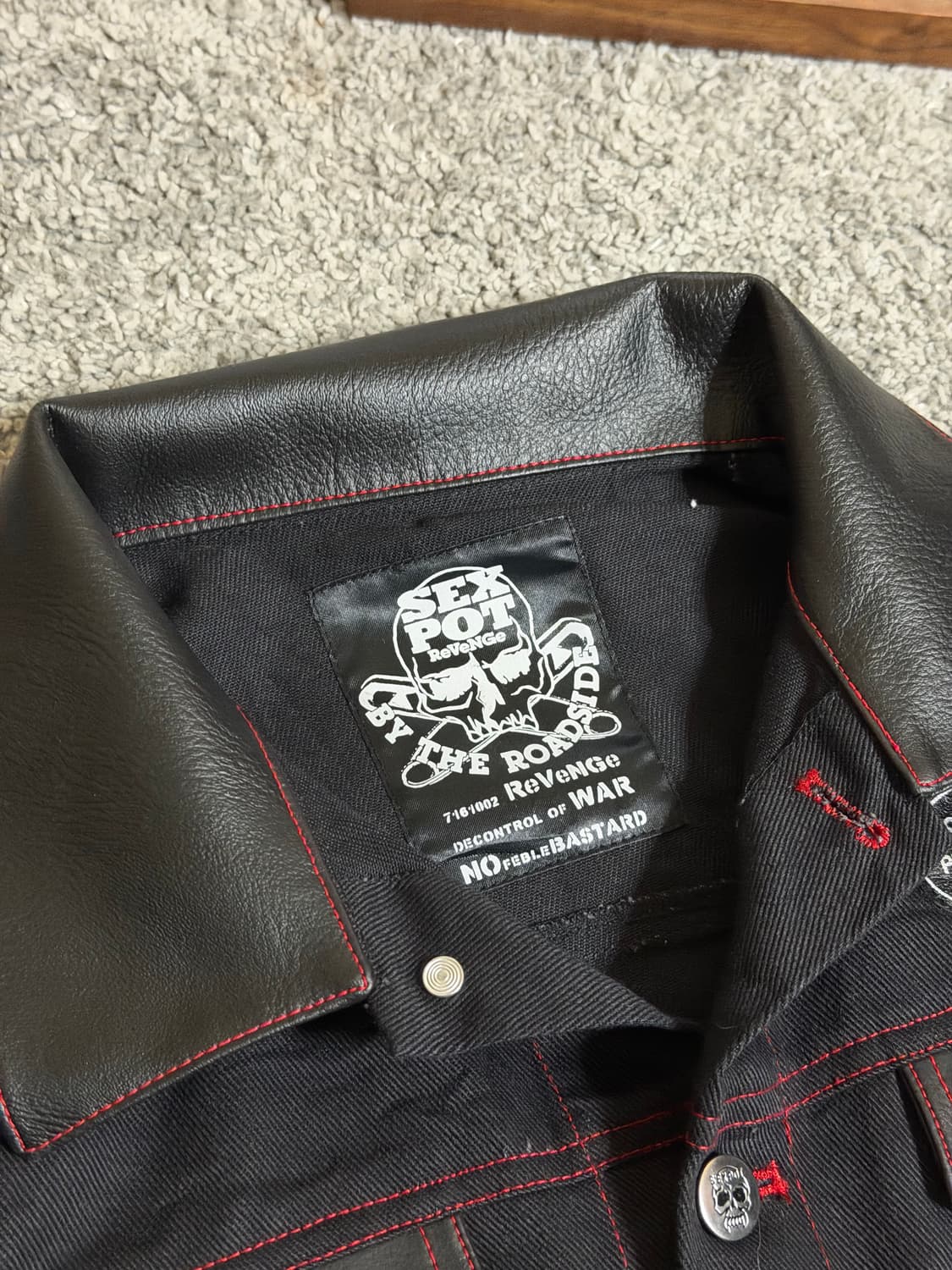 SEXPOT revenge 섹스팟리벤지 레더믹스 데님자켓 상품이미지5