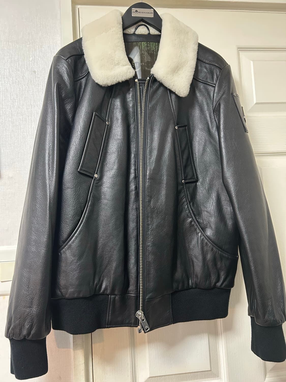 무스너클 (moose nuckles)가죽 자켓 US  L(105) 상품이미지4