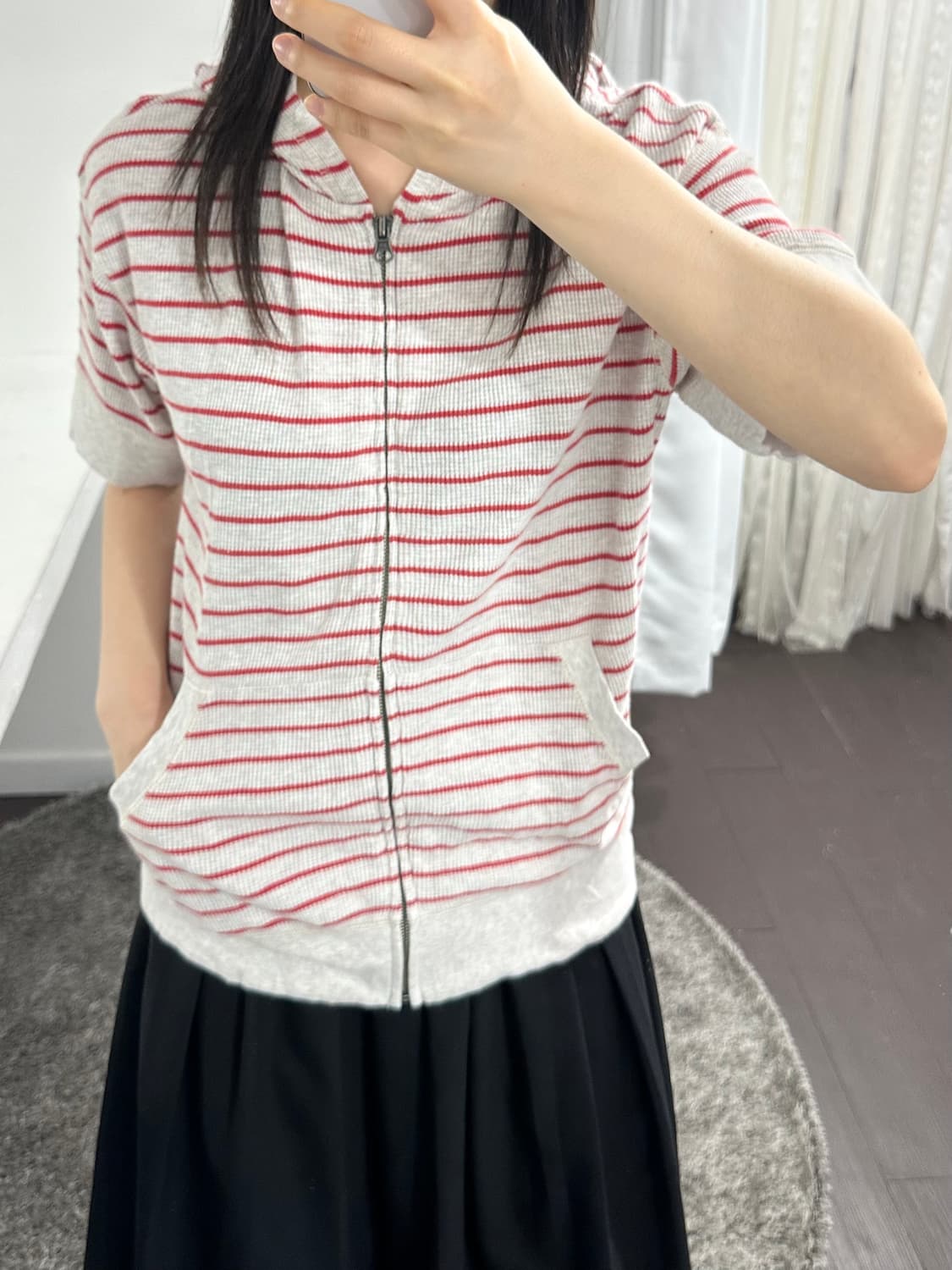 gu stripe hood zipup 상품이미지3
