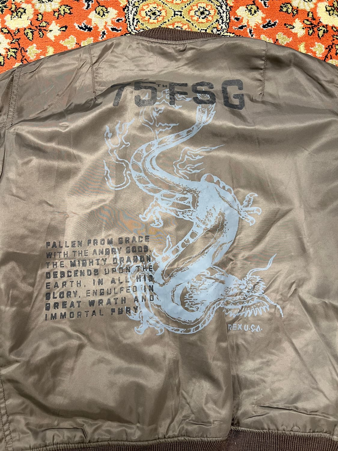 [L] 아비렉스 75FSG ma-1 항공점퍼 그레이브라운 상품이미지4