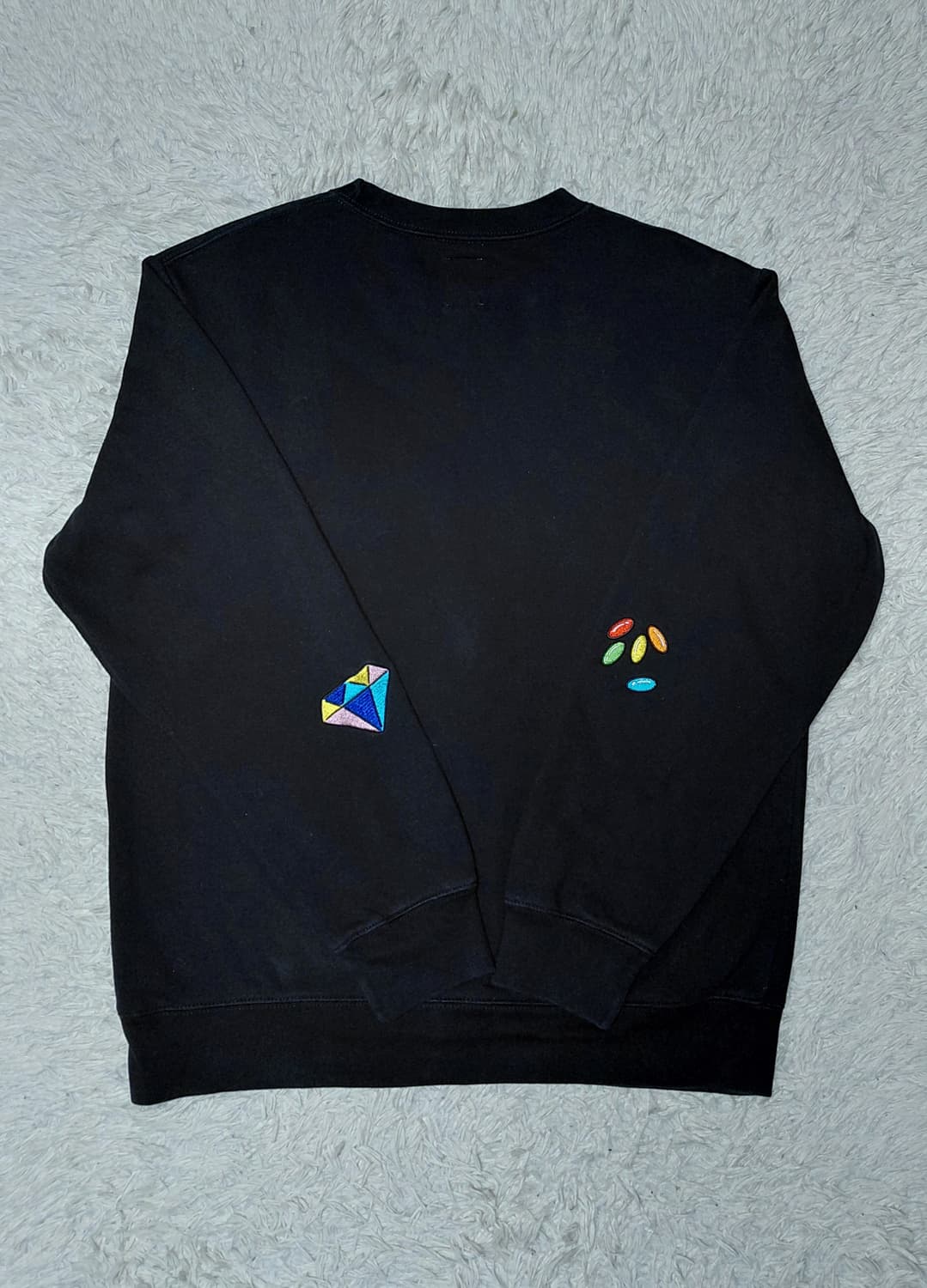 일본 그라니프 Graniph 검정 자수 맨투맨 L 상품이미지2