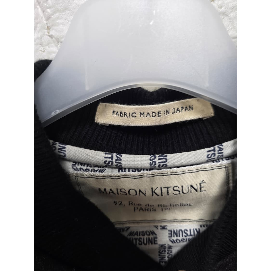 메종키츠네 블랙 봄버 자켓 M 상품이미지2