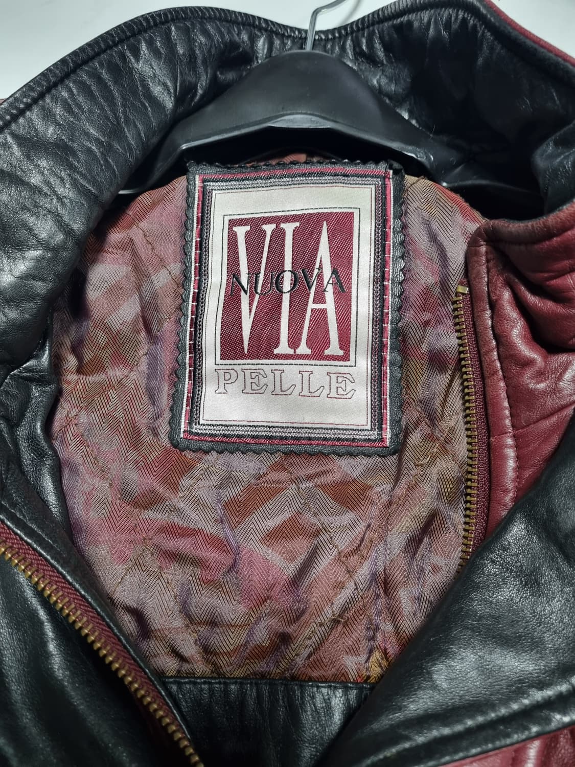 비아 누오바 빈티지 램 나프스킨 가죽자켓 50사이즈 상품이미지5