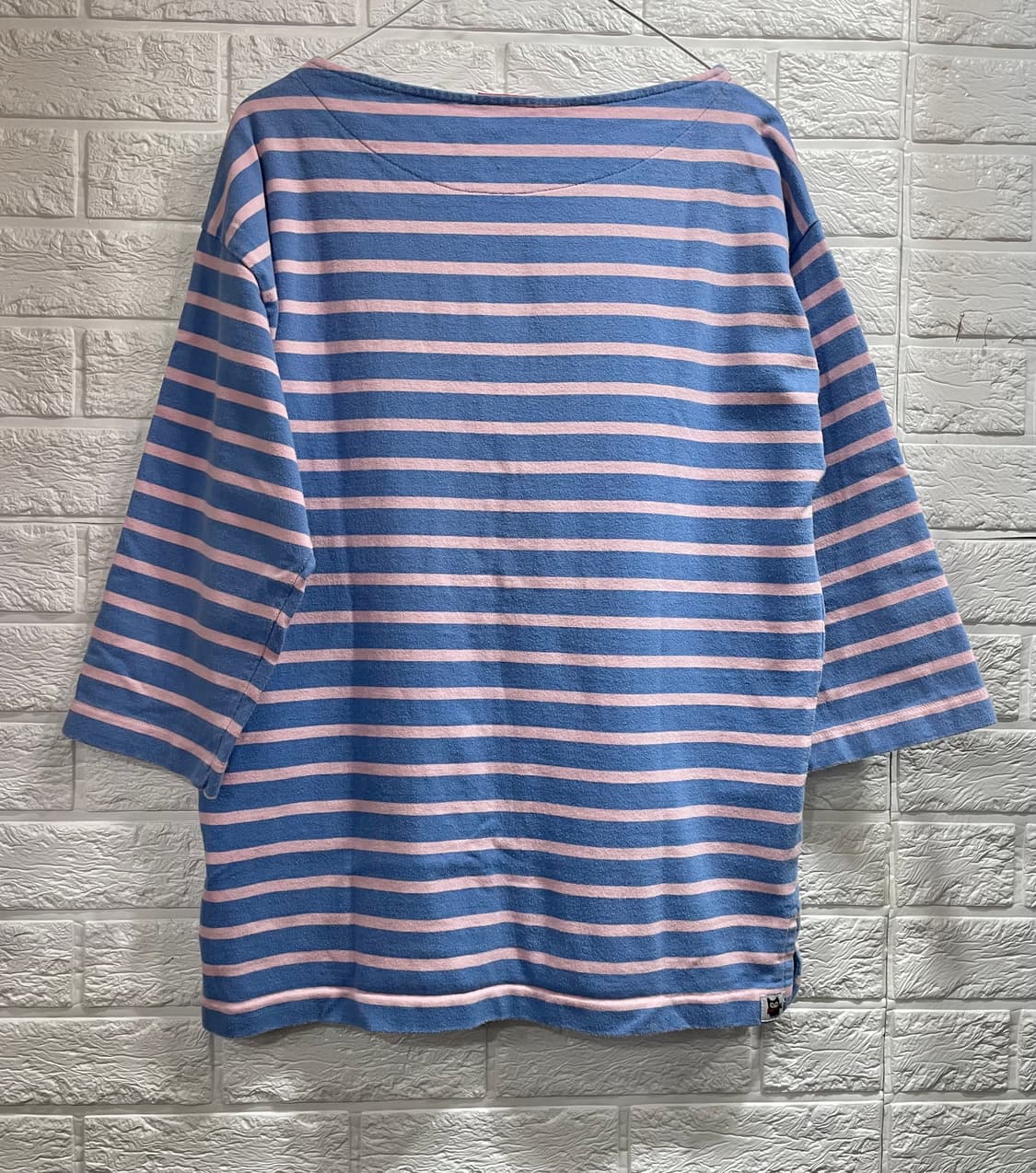 정품 럭키슈에뜨 스트라이프 티셔츠 단가라티셔츠 면100% 면티셔츠 상품이미지5