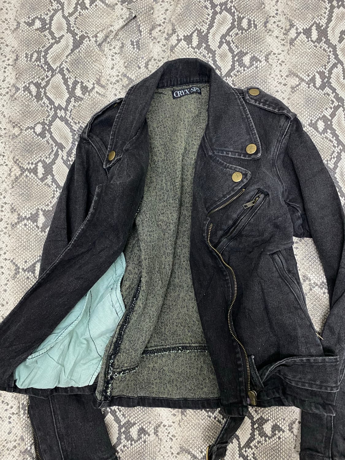 [CRYX•SPS]Y2KMood Leopard Detail Denim R 상품이미지4