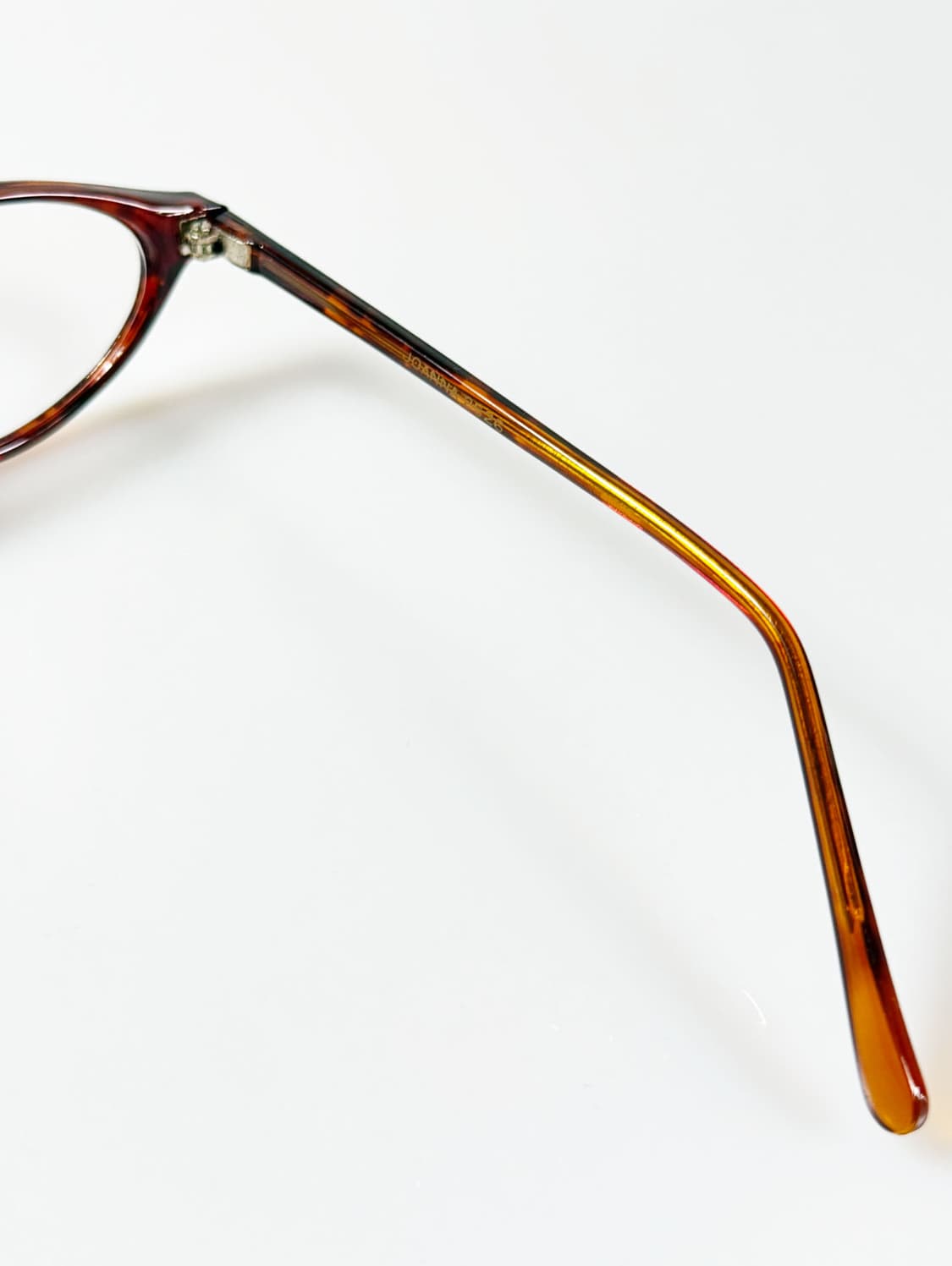 90s JOANNA 토터스쉘 뿔테 오벌 프레임 빈티지 안경 상품이미지6