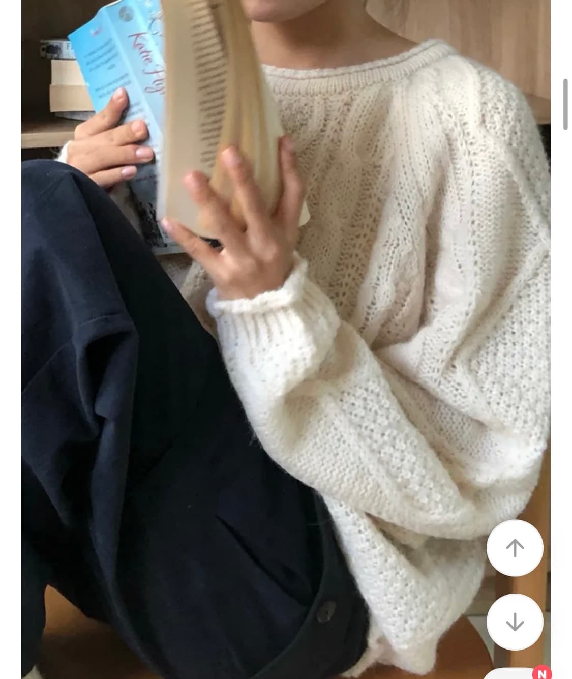 아이보리 케이블 니트 상품이미지2