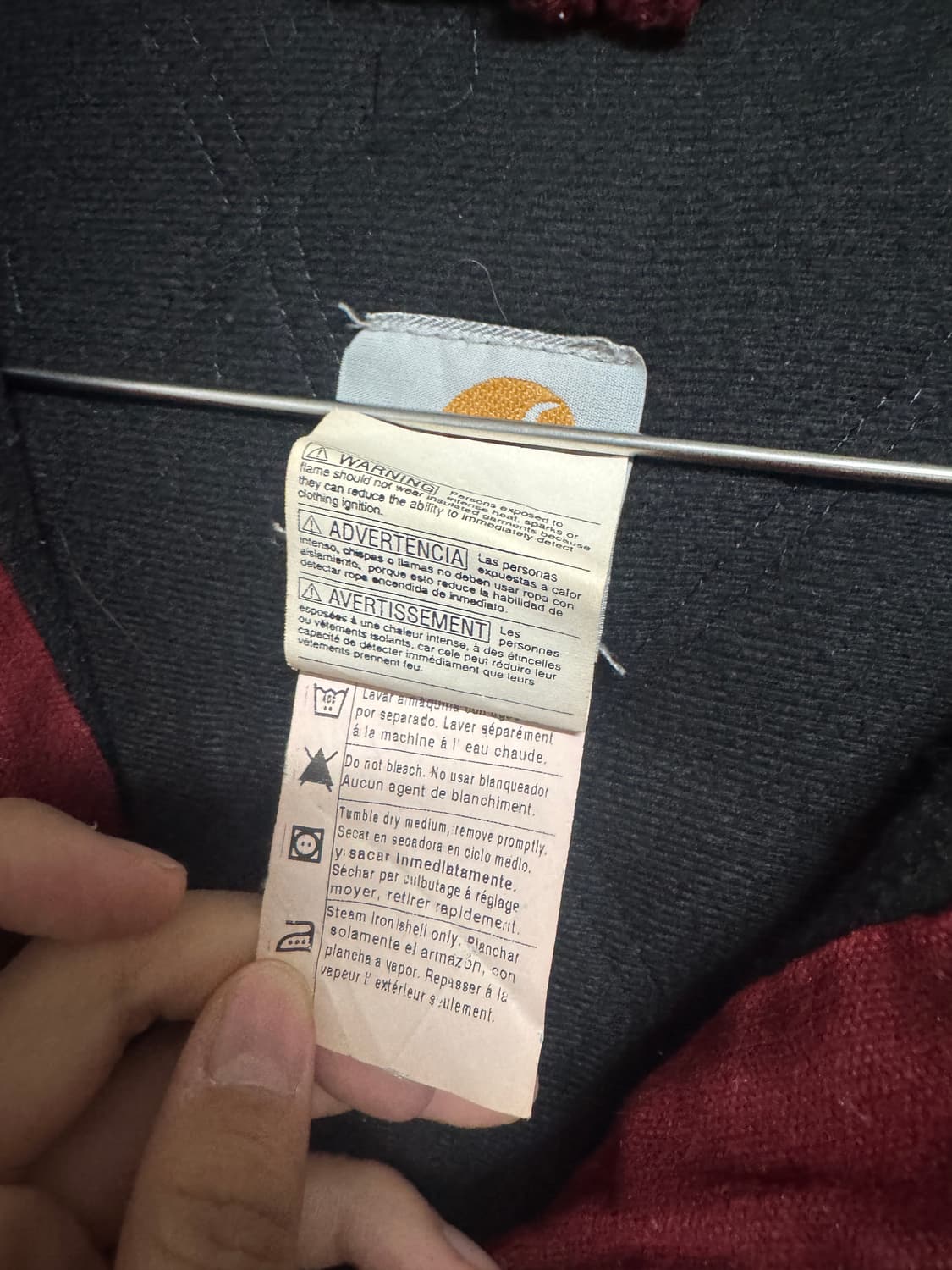 칼하트 J130 버건디 후드 자켓 상품이미지3