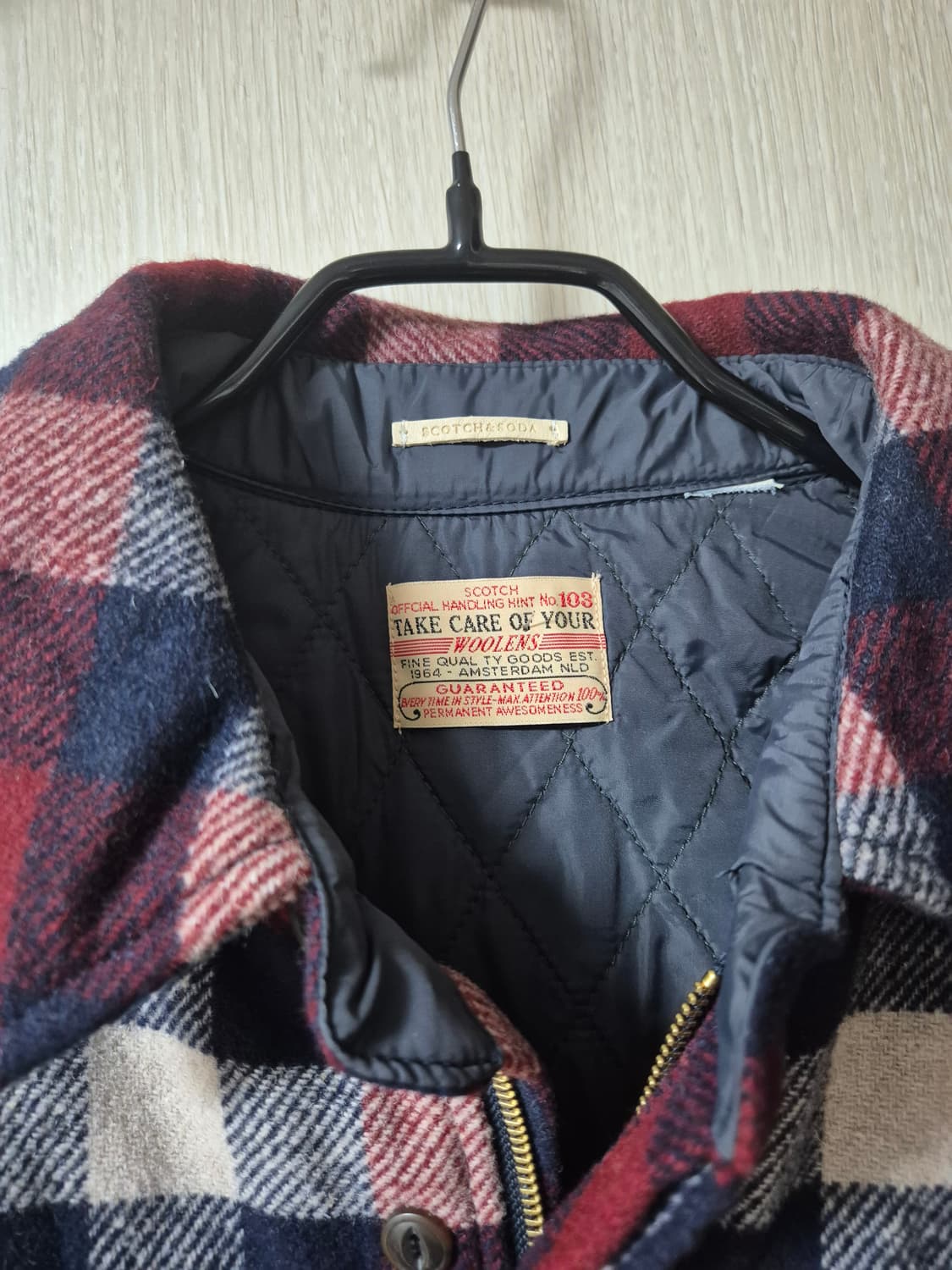 스카치앤소다 울자켓 누빔자켓 누빔 집업셔츠 S (95) 상품이미지5