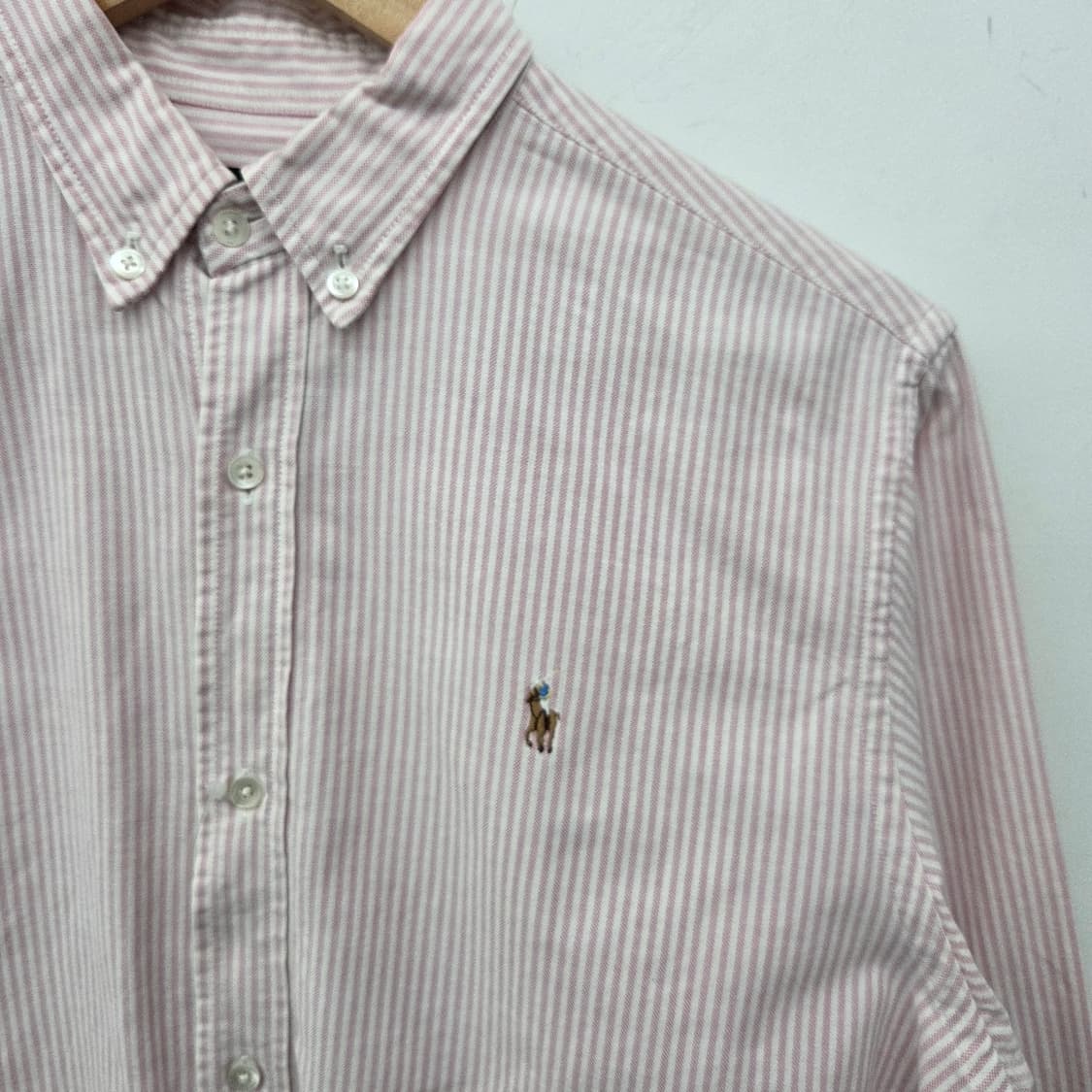 폴로 랄프로렌 스트라이프 셔츠 핑크 여m 상품이미지3