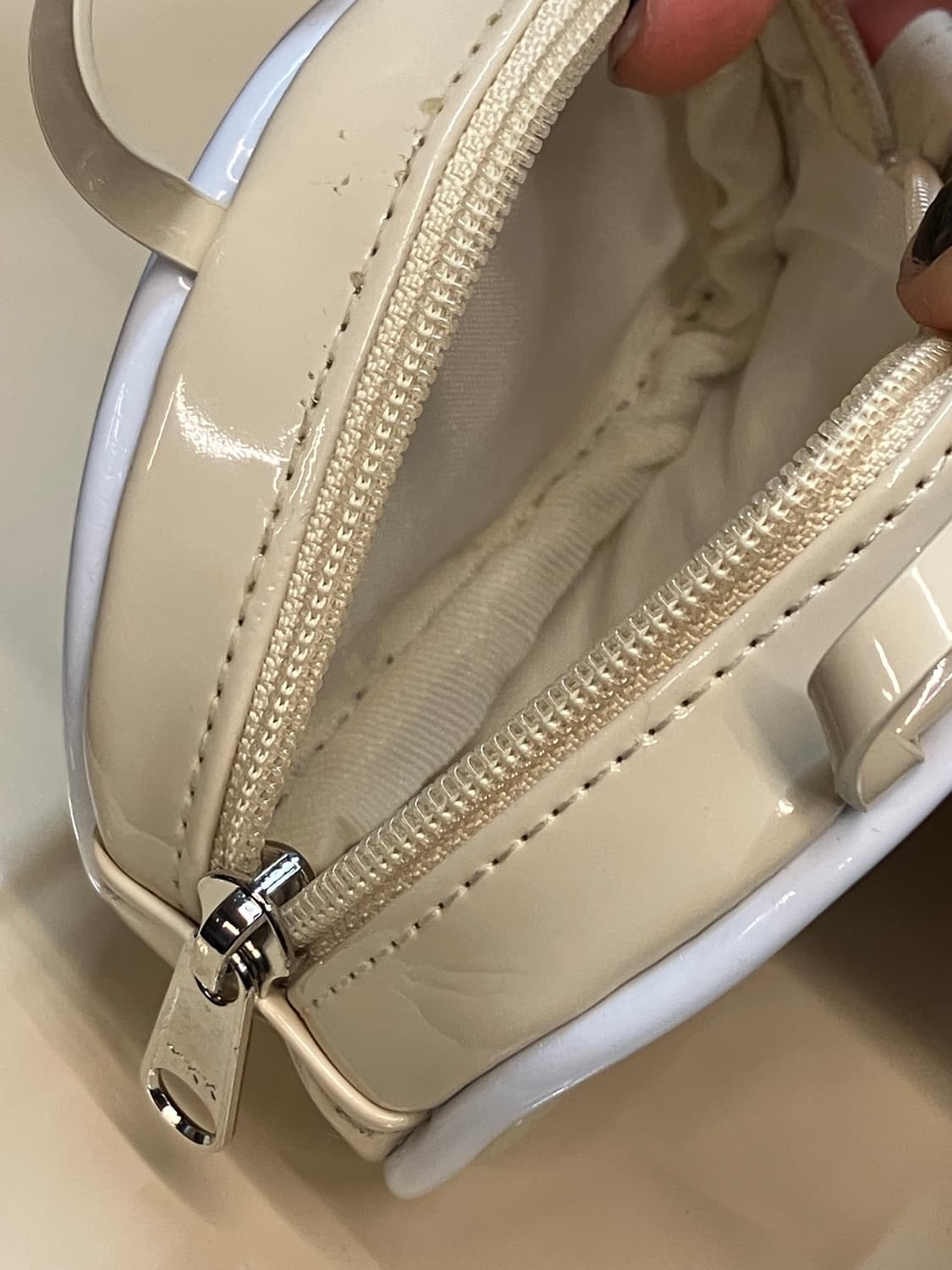 이미스 에나멜 숄더백 코인 퍼스 세트 라이트베이지 #csz3099  상품이미지3