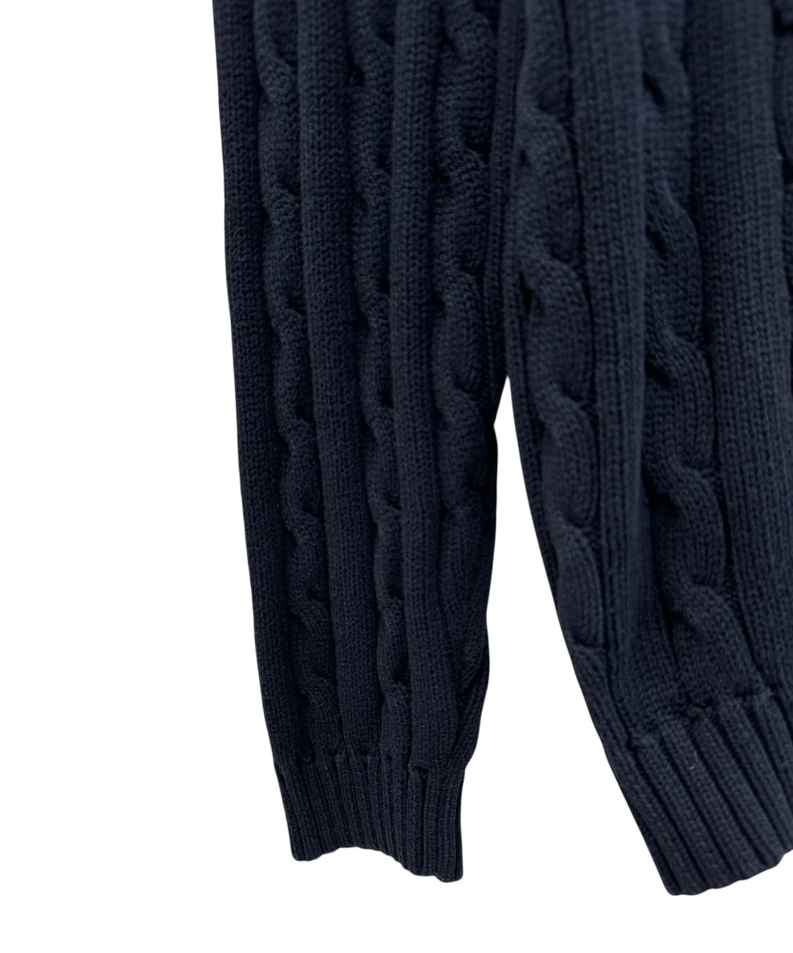 엘엘빈 케이블 꽈배기 니트 네이비 (XL~2XK) 상품이미지4