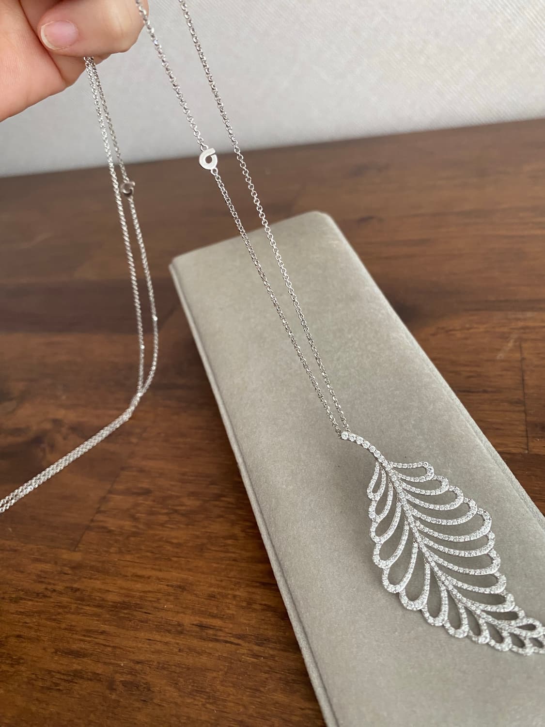 나뭇잎 모티브 실버 펜던트 목걸이(925) 상품이미지5