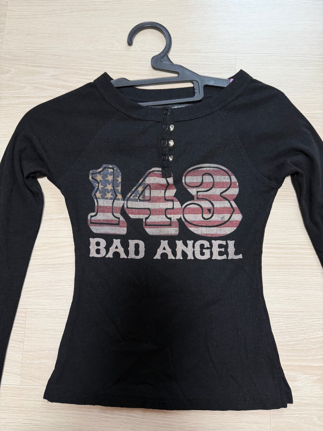 스컬프터 Flag Raglan T-shirt Black 상품이미지6