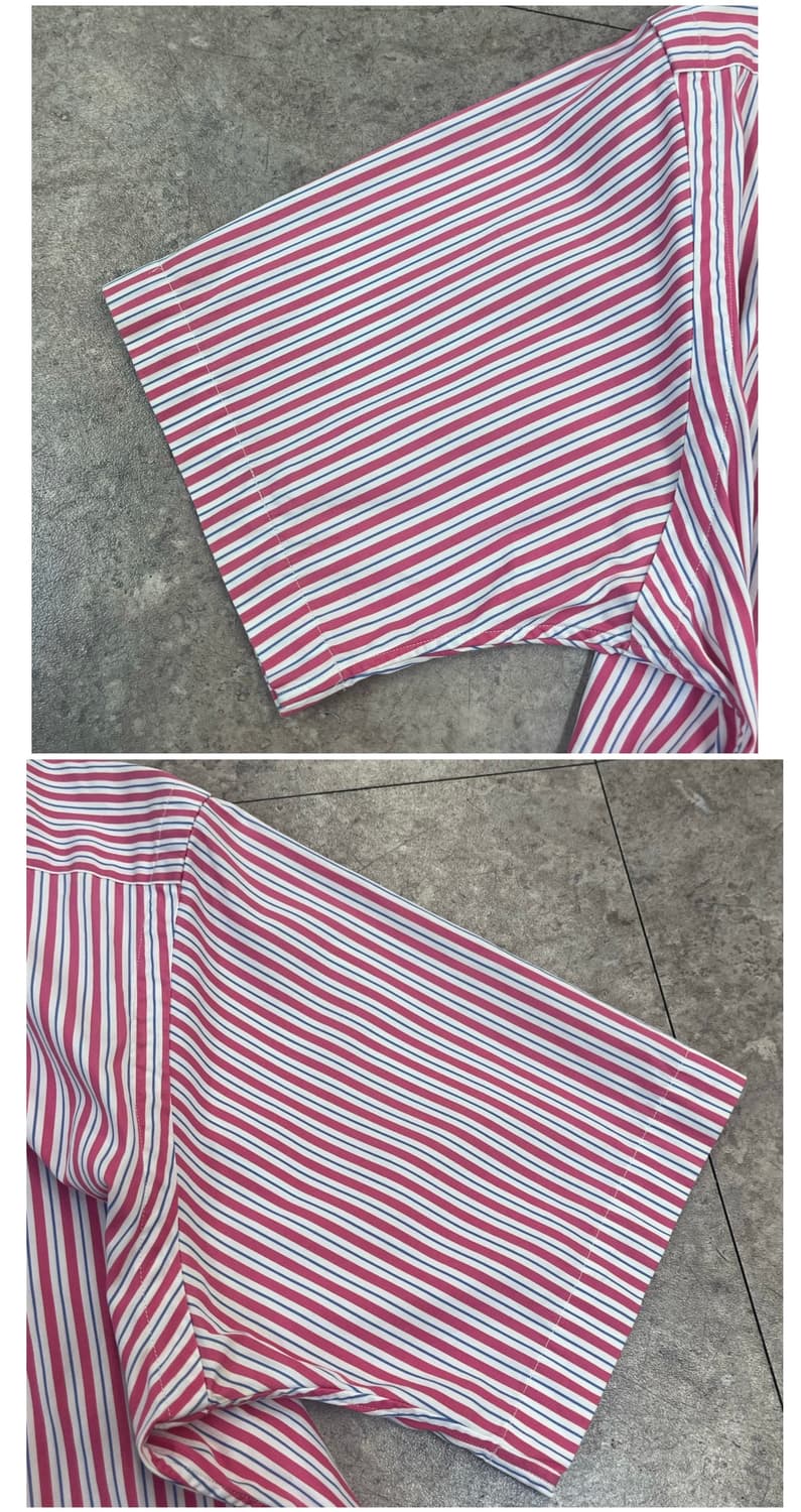 폴로 랄프로렌 스트라이프 반팔 셔츠 핑크 40 #csz4065 상품이미지9