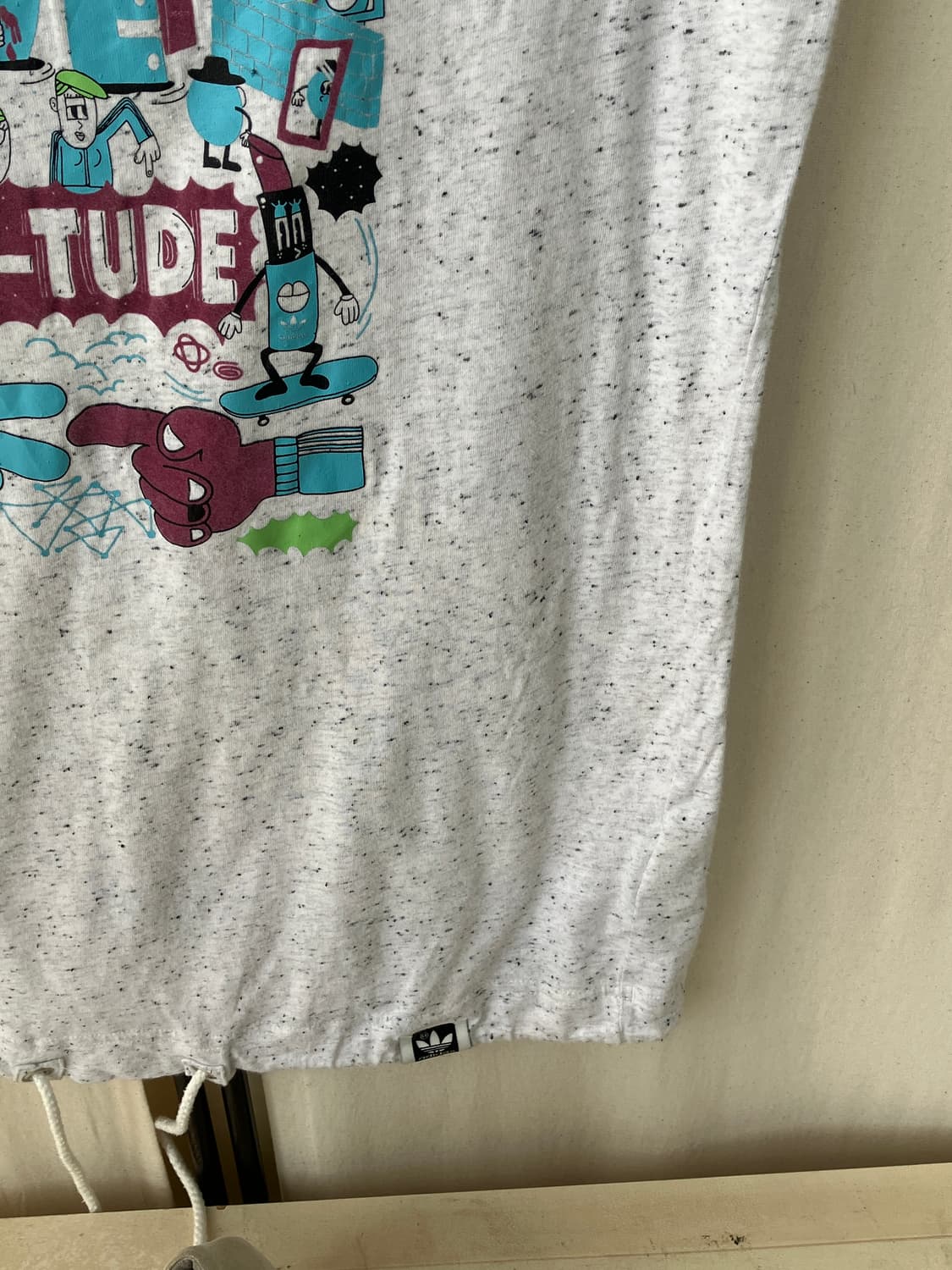 Adidas girl printing noise half t-shirt 상품이미지4