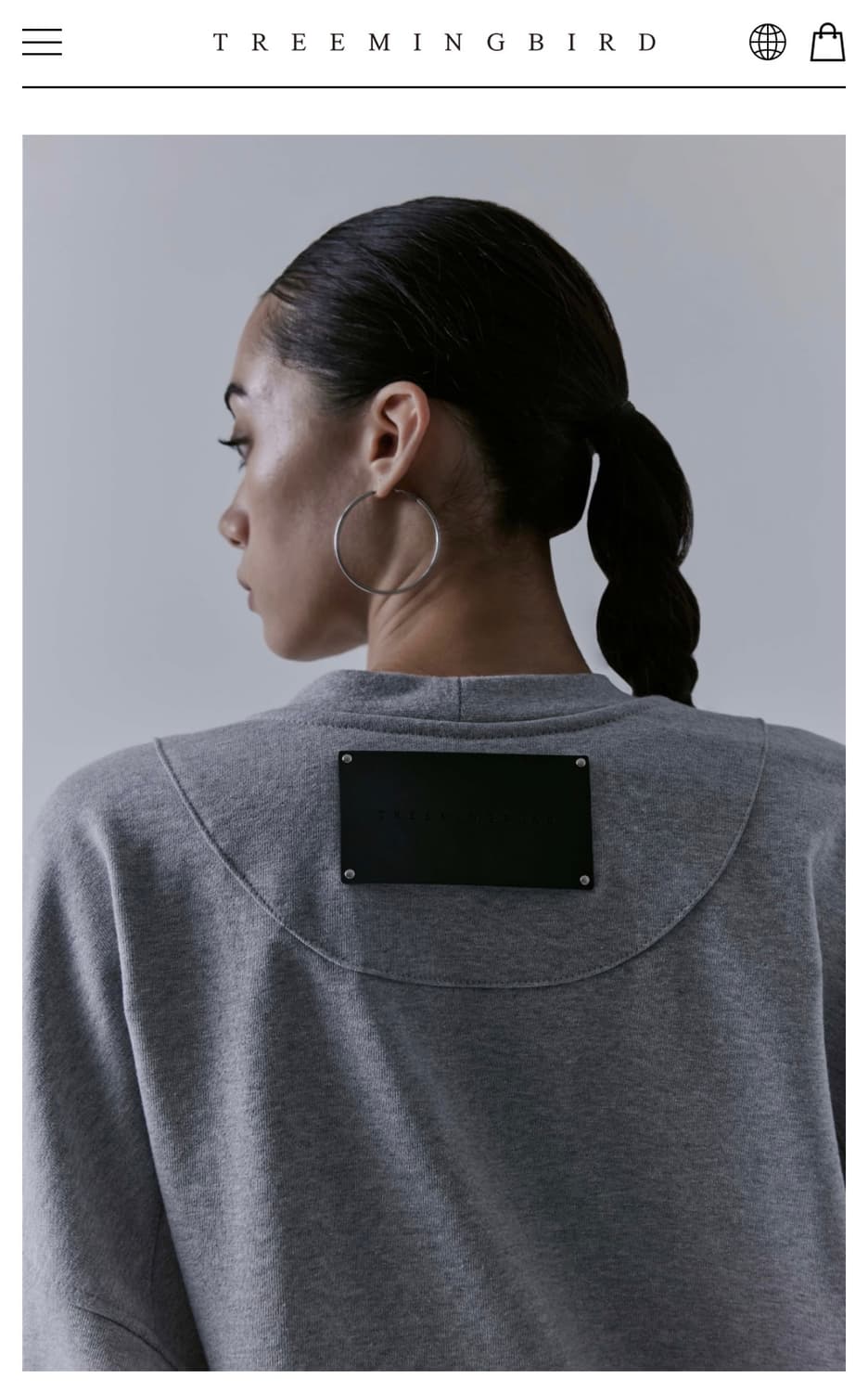 트리밍버드 멀티포켓 오버핏 스웻셔츠 맨투맨 그레이 상품이미지2