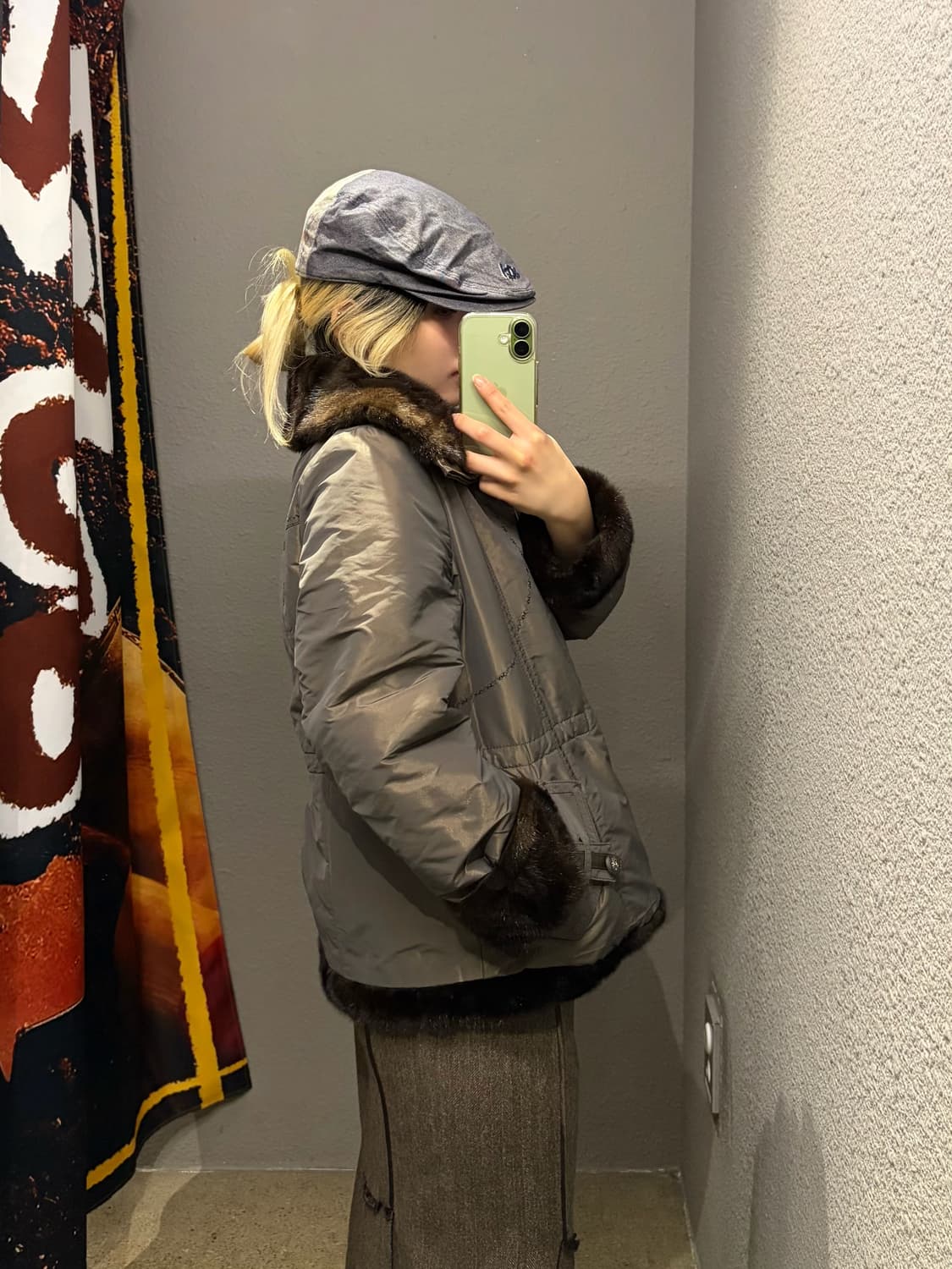 빈티지 글로시 밍크 퍼자켓 상품이미지3