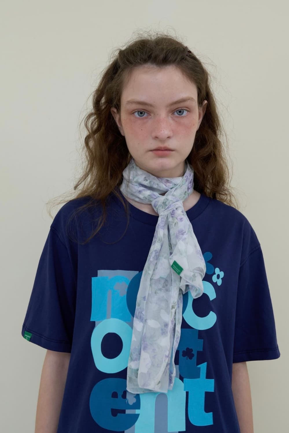 로맨틱 플라워 스카프 화이트 상품이미지6