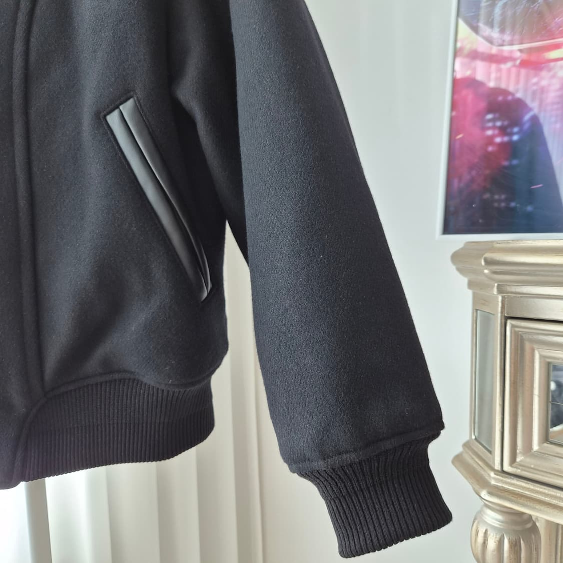 가넷옴므 블랙 바시티 울점퍼 95 상품이미지4