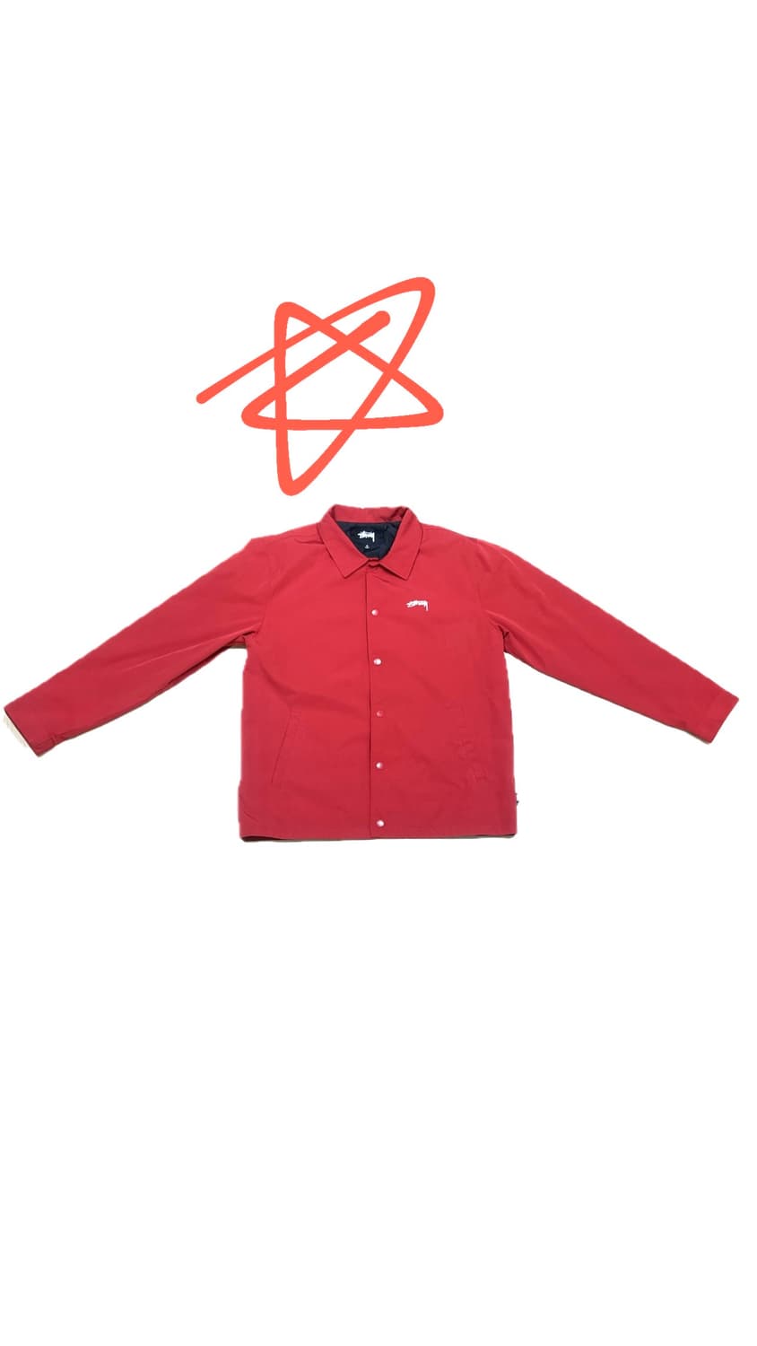 Stüssy Cruize Coach Jacket - Red 상품이미지1