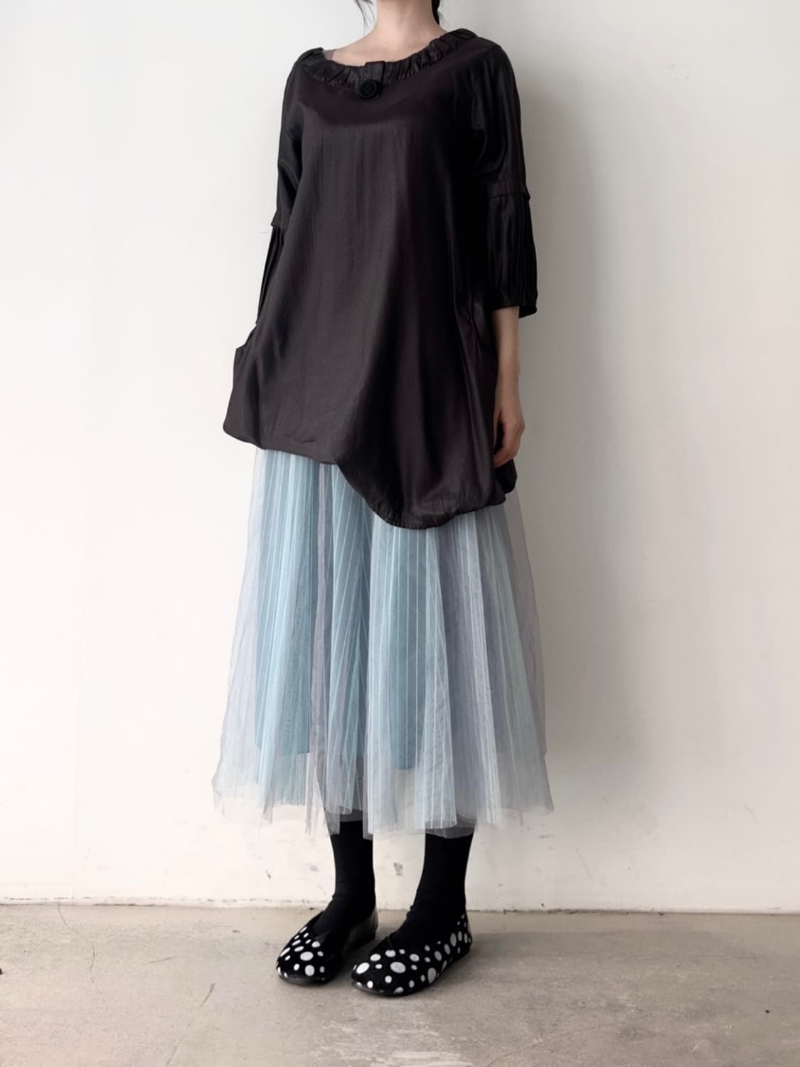 3 layer pannel tulle skirt / mint 상품이미지8