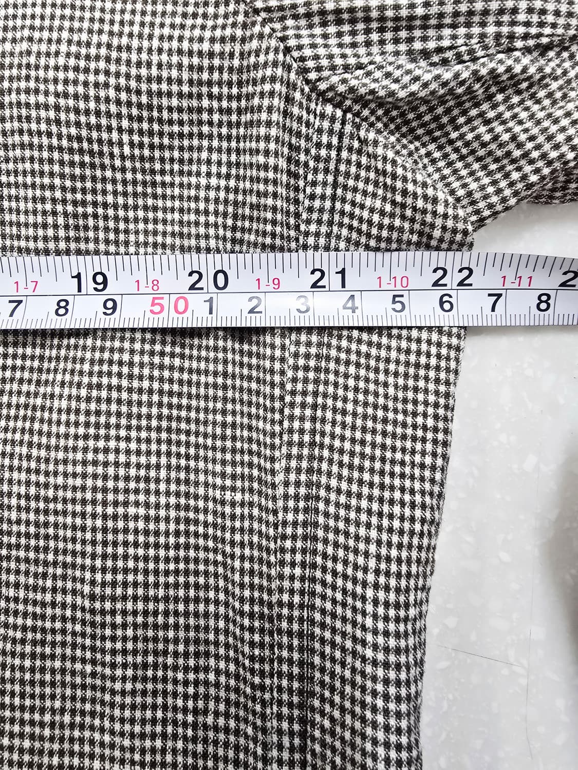 타임 체크 패턴 남성 자켓 모마혼방110 상품이미지7