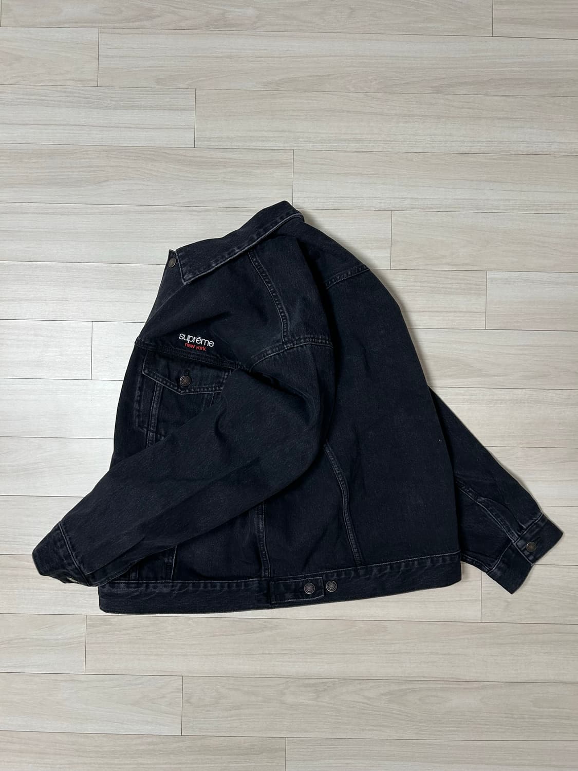 (L) 슈프림 자가드 데님 트러커 자켓-26ss 상품이미지4