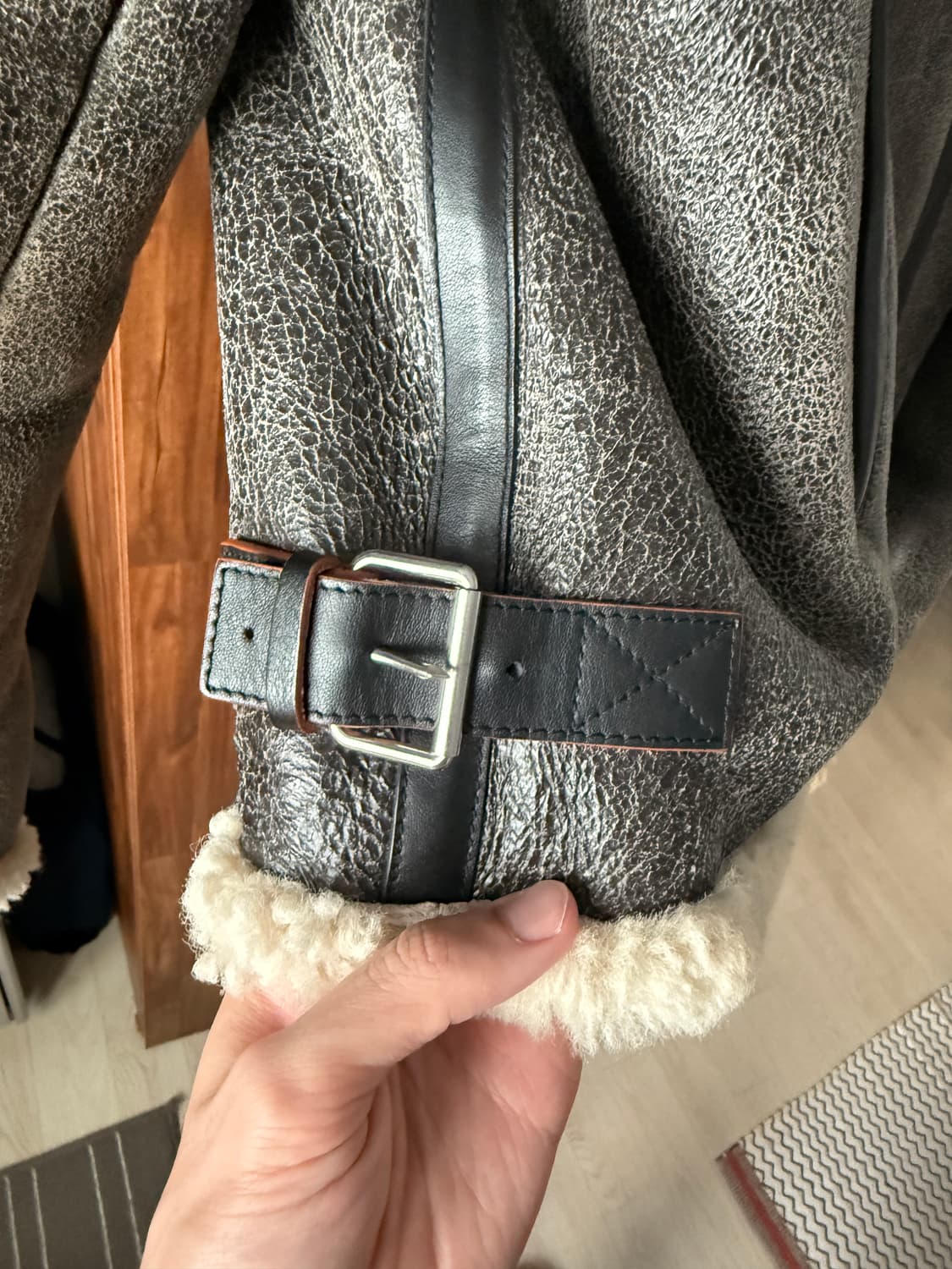 [아크네] 무스탕 무통 자켓 XL 52 상품이미지4