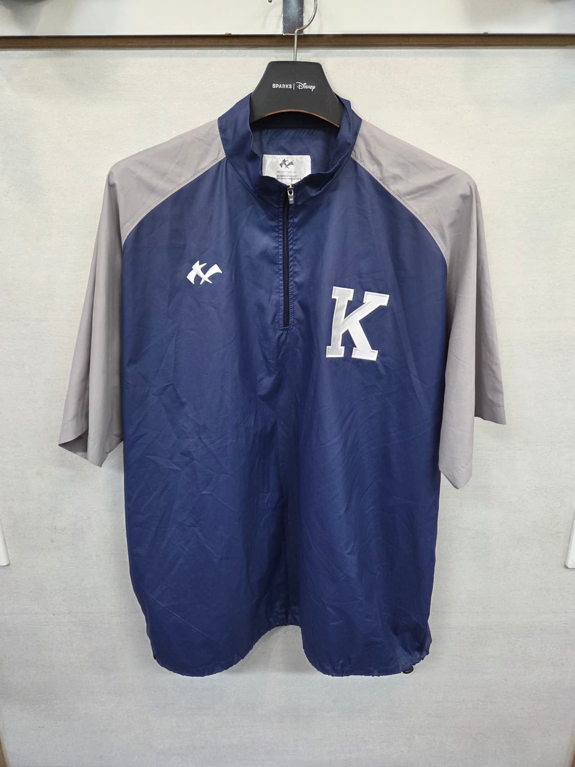 나인스포츠 k 44 로고 베이스볼 반집업 웜업 반팔 115 상품이미지1