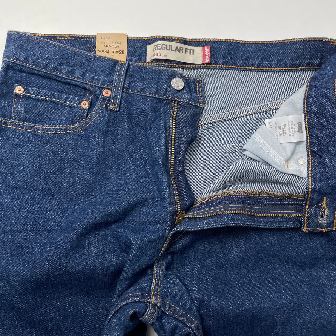 리바이스 505 레귤러핏 청바지 데님팬츠 34인치 상품이미지3