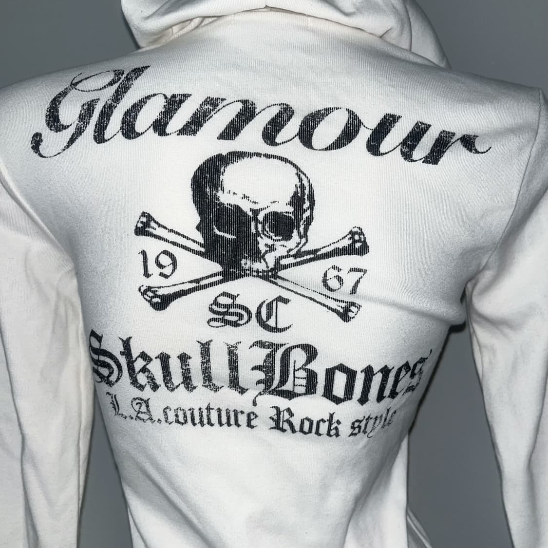 Skull & Bones  00‘s 갸루 y2k 페어리 그런지 스컬 후드 상품이미지5