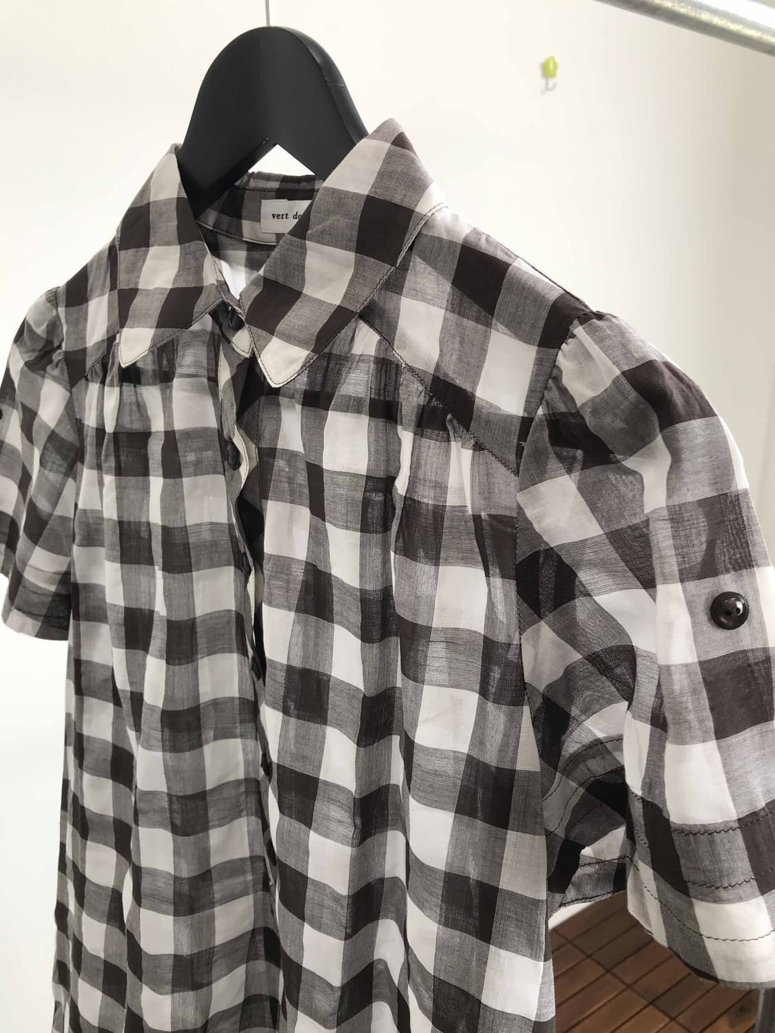 'Vert Dense' Checked Midi Onepiece 상품이미지6