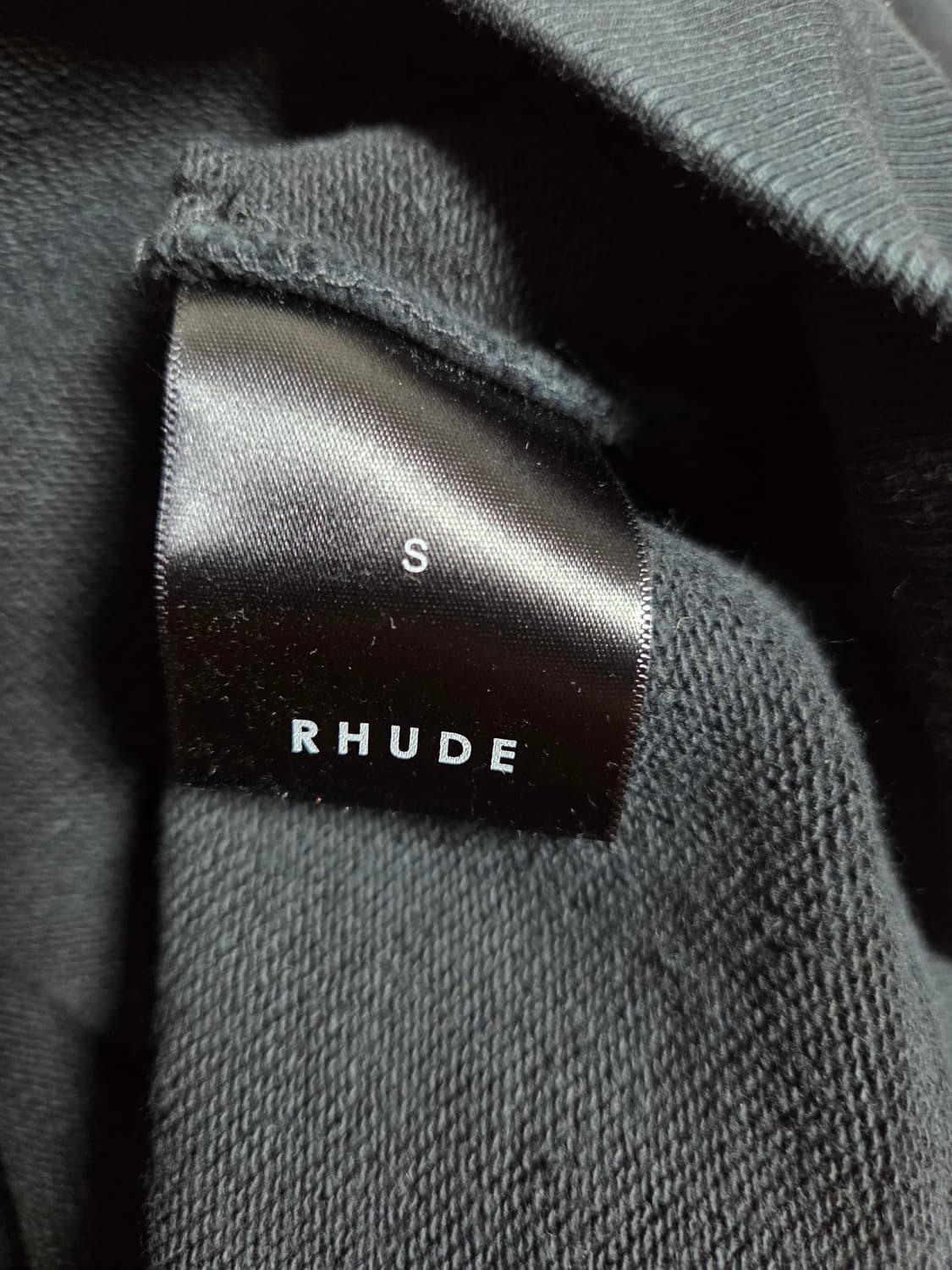 Rhude 빈티지 가공 블랙 후디 상품이미지3