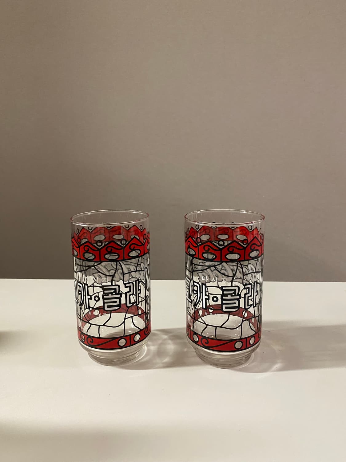 코카콜라 빈티지 유리컵 2개 세트 상품이미지1