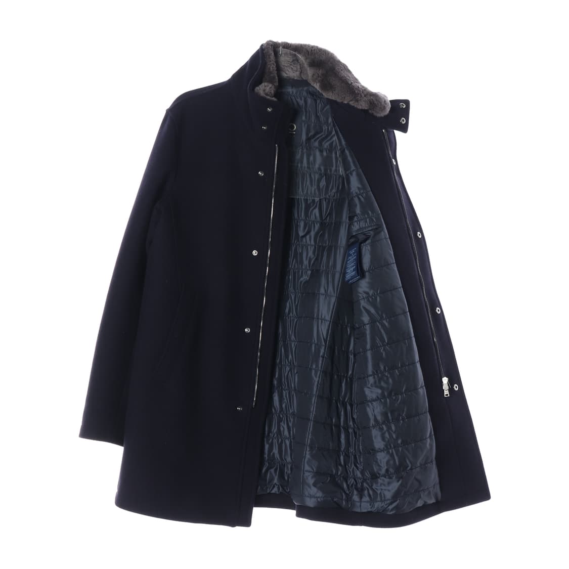 에르노 울 블렌드 하이넥 버튼 코트 상품이미지2