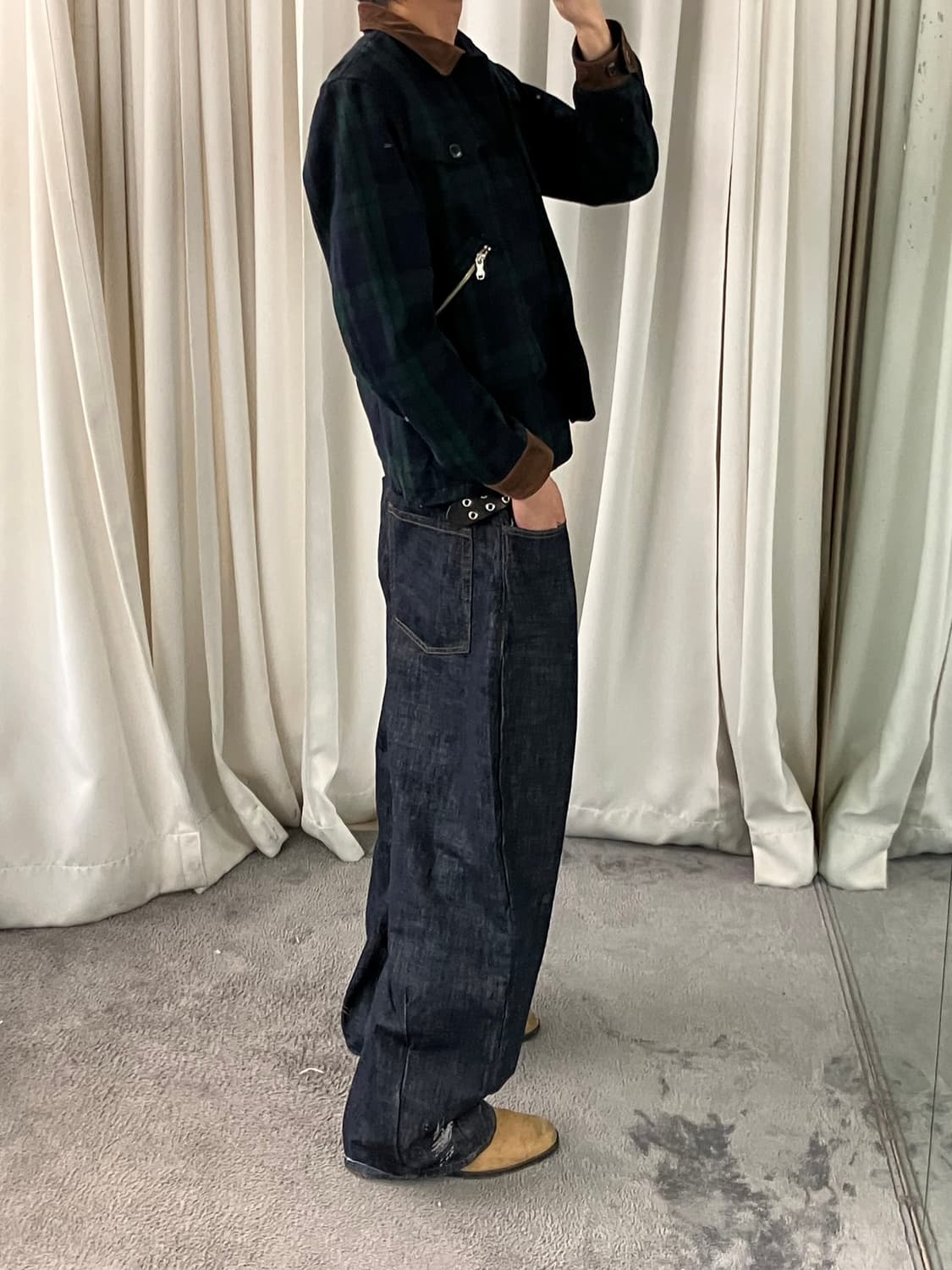 타케오 키쿠치 타탄 체크 울 자켓 2 상품이미지7