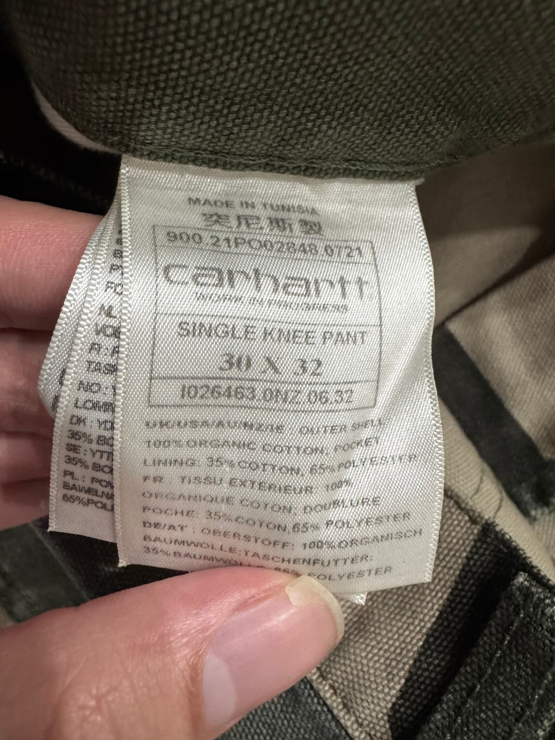 칼하트wip 싱글니 팬츠 상품이미지4