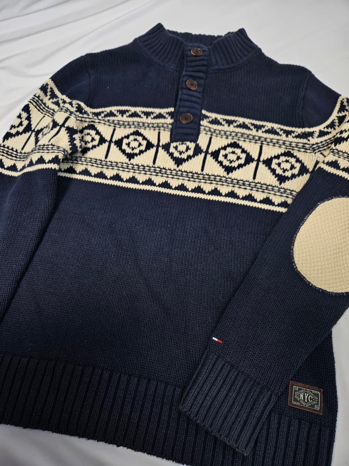 타미힐피거 미국 노르딕 니트 클래식 케이블 스웨터 남성 XL 상품이미지2