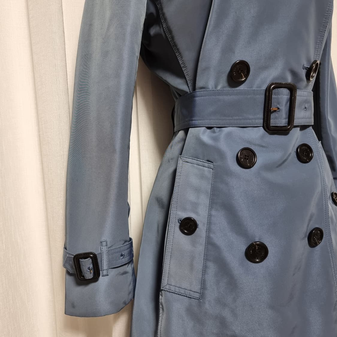 버버리 런던 개버딘 벨티드 트렌치코트 Coal Blue 영국산 /드라이완 상품이미지7