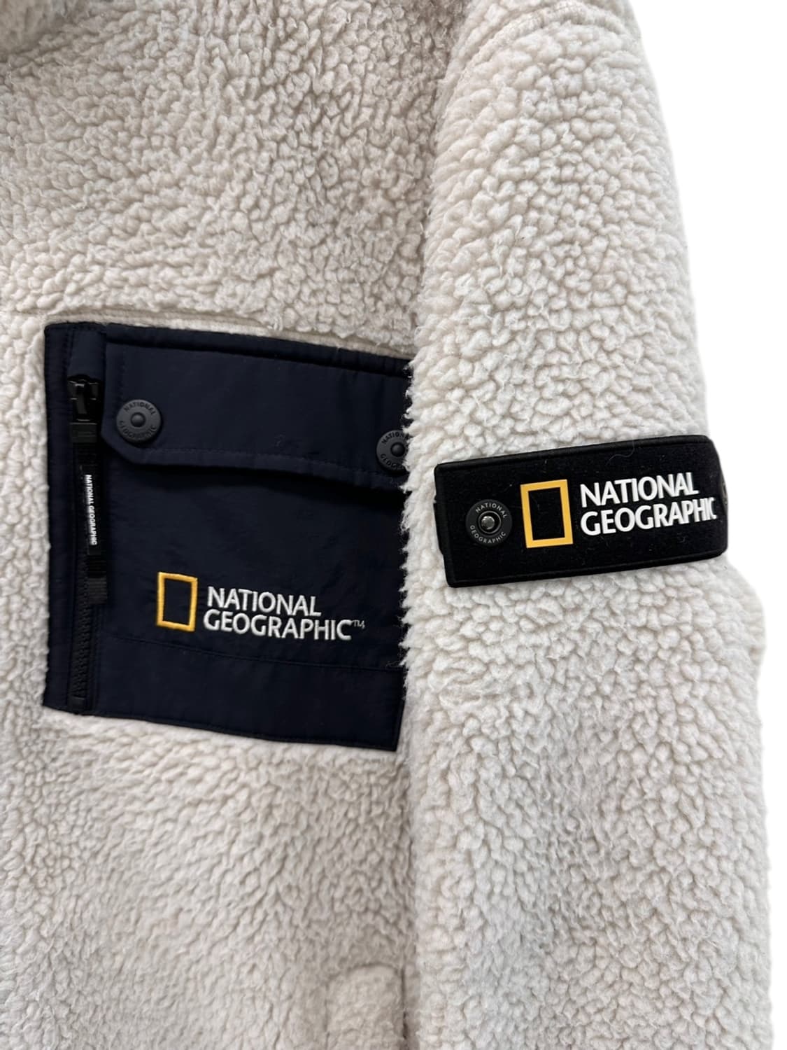 내셔널지오그래픽 뽀글이 기모 플리스 후리스 아이보리 (XL) 상품이미지4