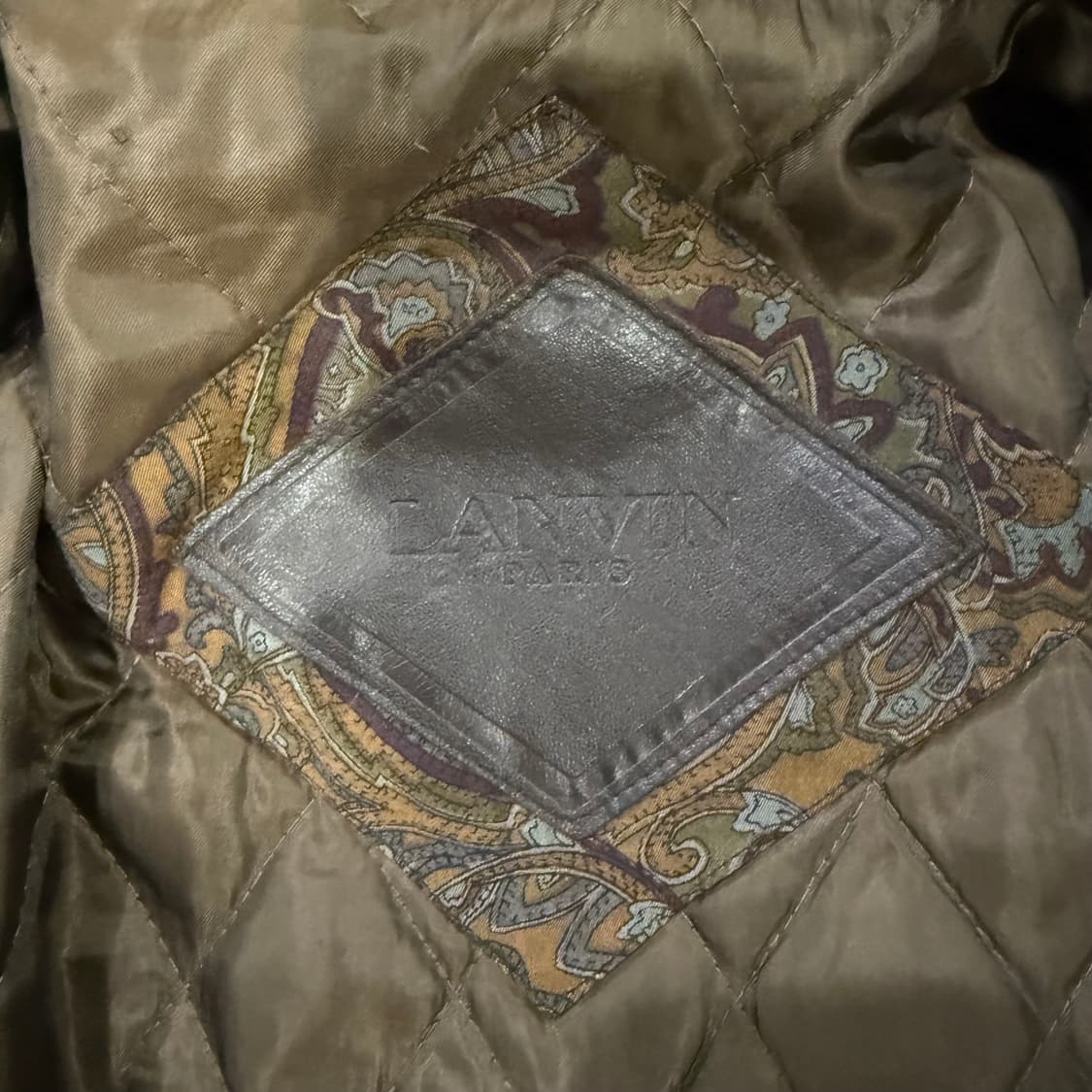 Lanvin paris 빈티지 울 해링본 체크 봄버 자켓 105-110 상품이미지6